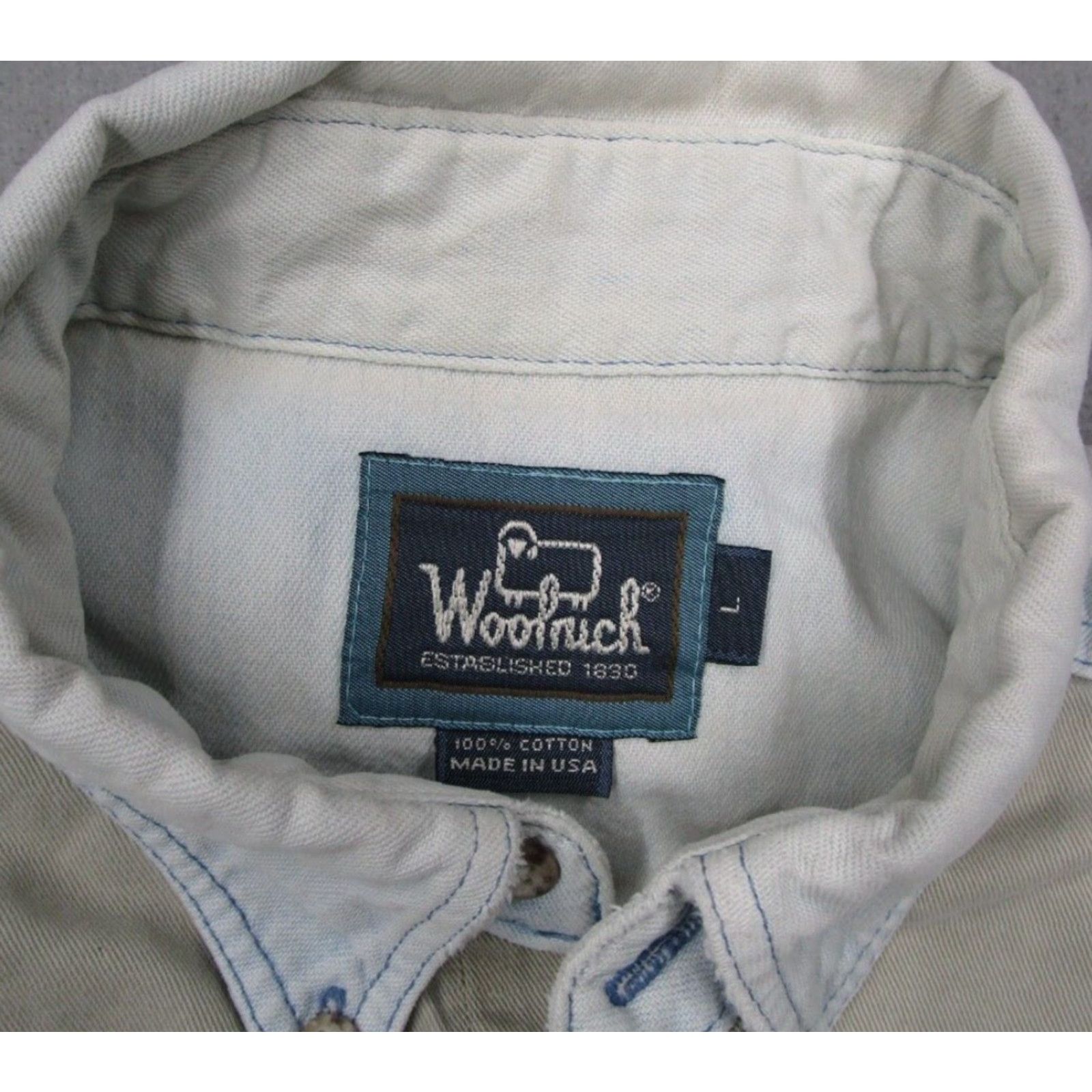 Vintage VINTAGE Woolrich American Sportsman Fishing Shirt Mens Large Beige Cotton Button Up Size US L / EU 52-54 / 3 - 3 Thumbnail