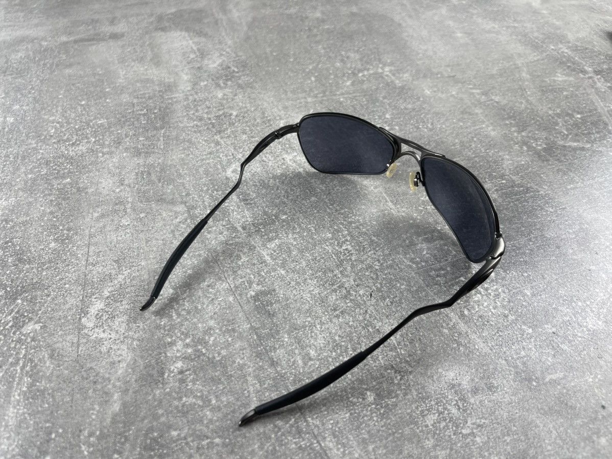 Oakley Oakley Aviator Sunglasses Gunmetal Frame Original 00s USA Size ONE SIZE - 4 Thumbnail