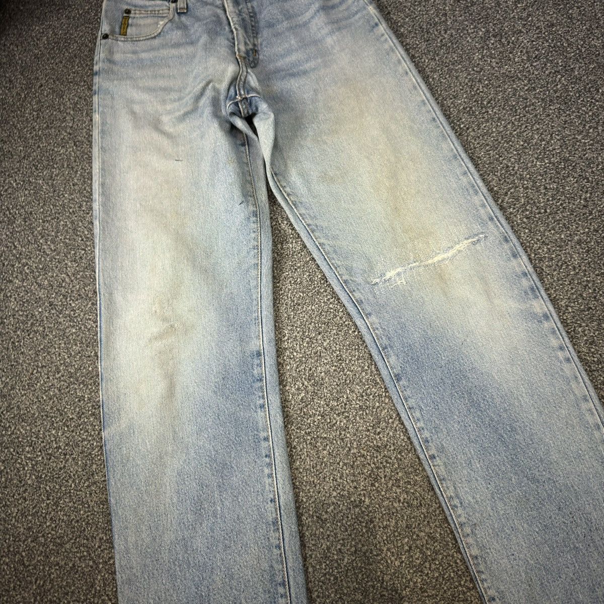 Armani Vintage 90s Armani Dirty Wash Metal Logo Jeans Amiri Style Size US 28 / EU 44 - 4 Thumbnail