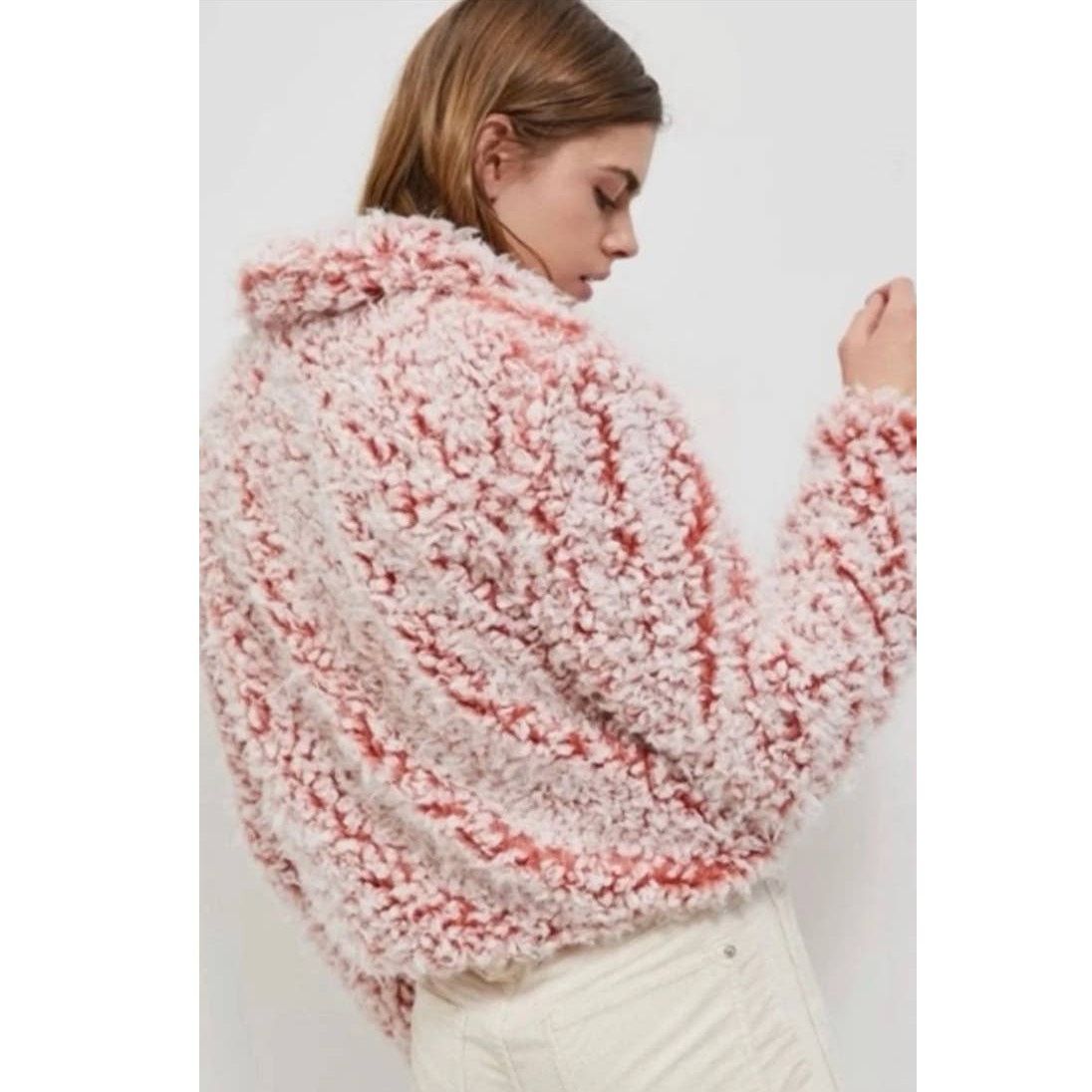 Anthropologie New Anthropologie Brenna Faux Fur Coat $168 X-SMALL Pink Size XS / US 0-2 / IT 36-38 - 4 Thumbnail