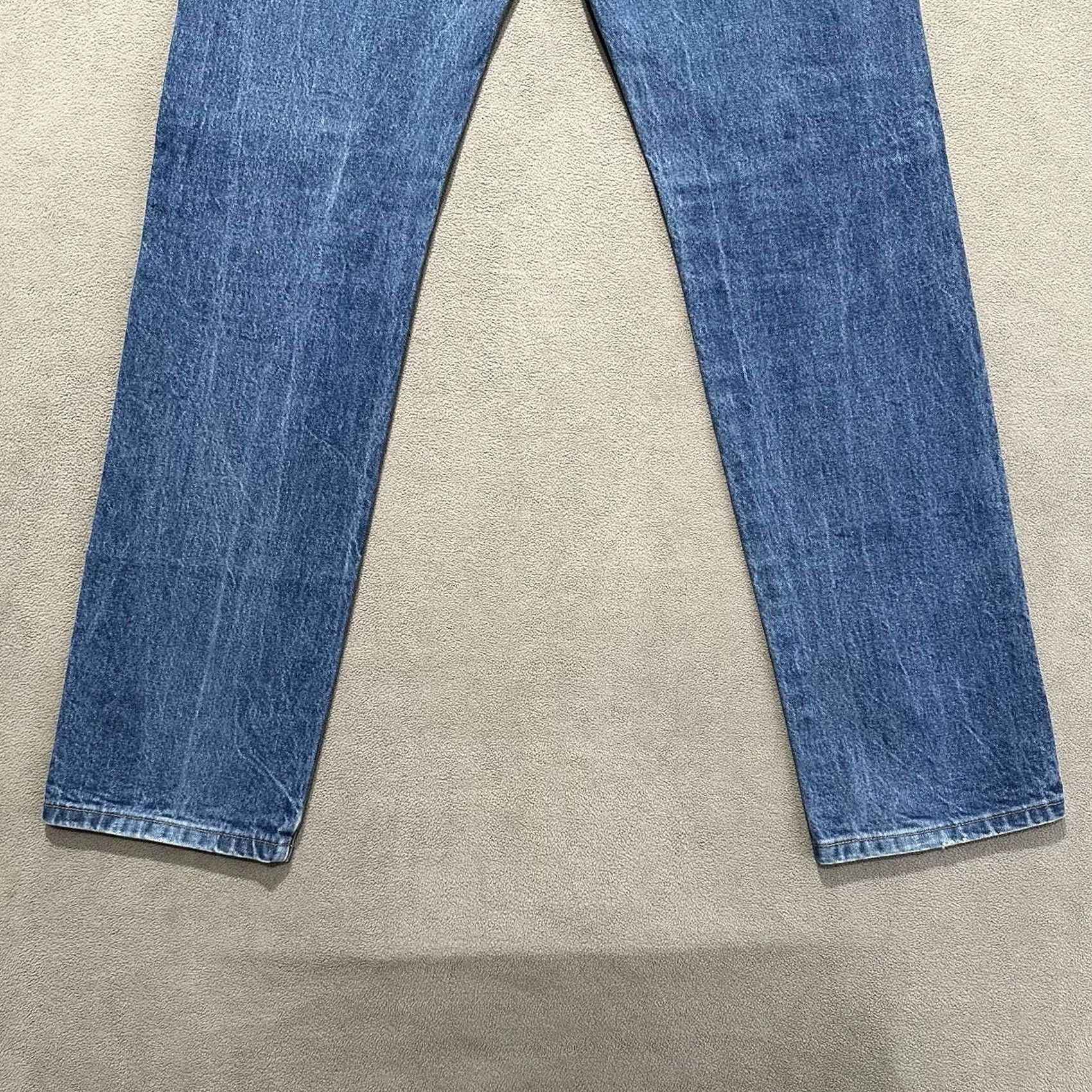 Wrangler Wrangler Jeans Mens 32x36 Blue Denim Cowboy Cut 13MWZ Western Straight Jeans Mens Regular 5-Pocket Blue Cowboy Logo Mens Size US 32 / EU 48 - 6 Thumbnail