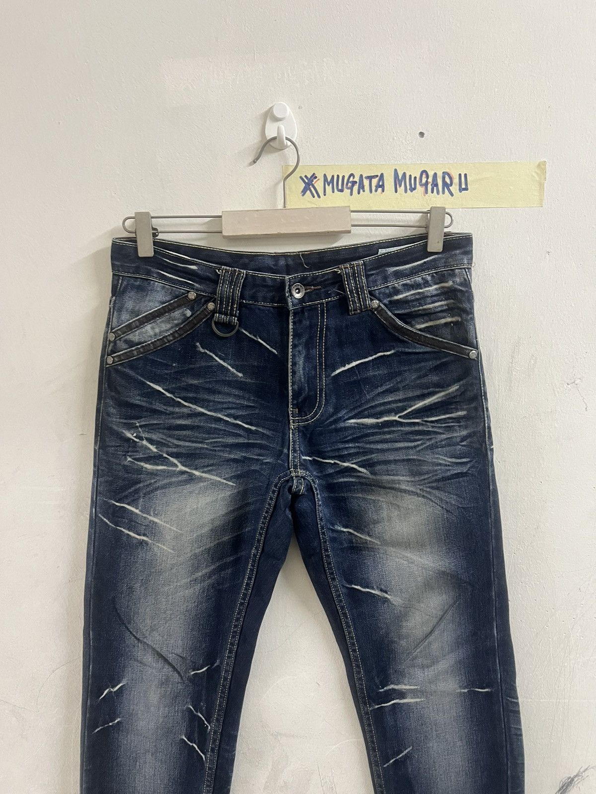 If Six Was Nine × Japanese Brand × Vintage SICK‼️SEMANTICS DESIGN DISTRESSED DENIM PANT Size US 30 / EU 46 - 2 Thumbnail