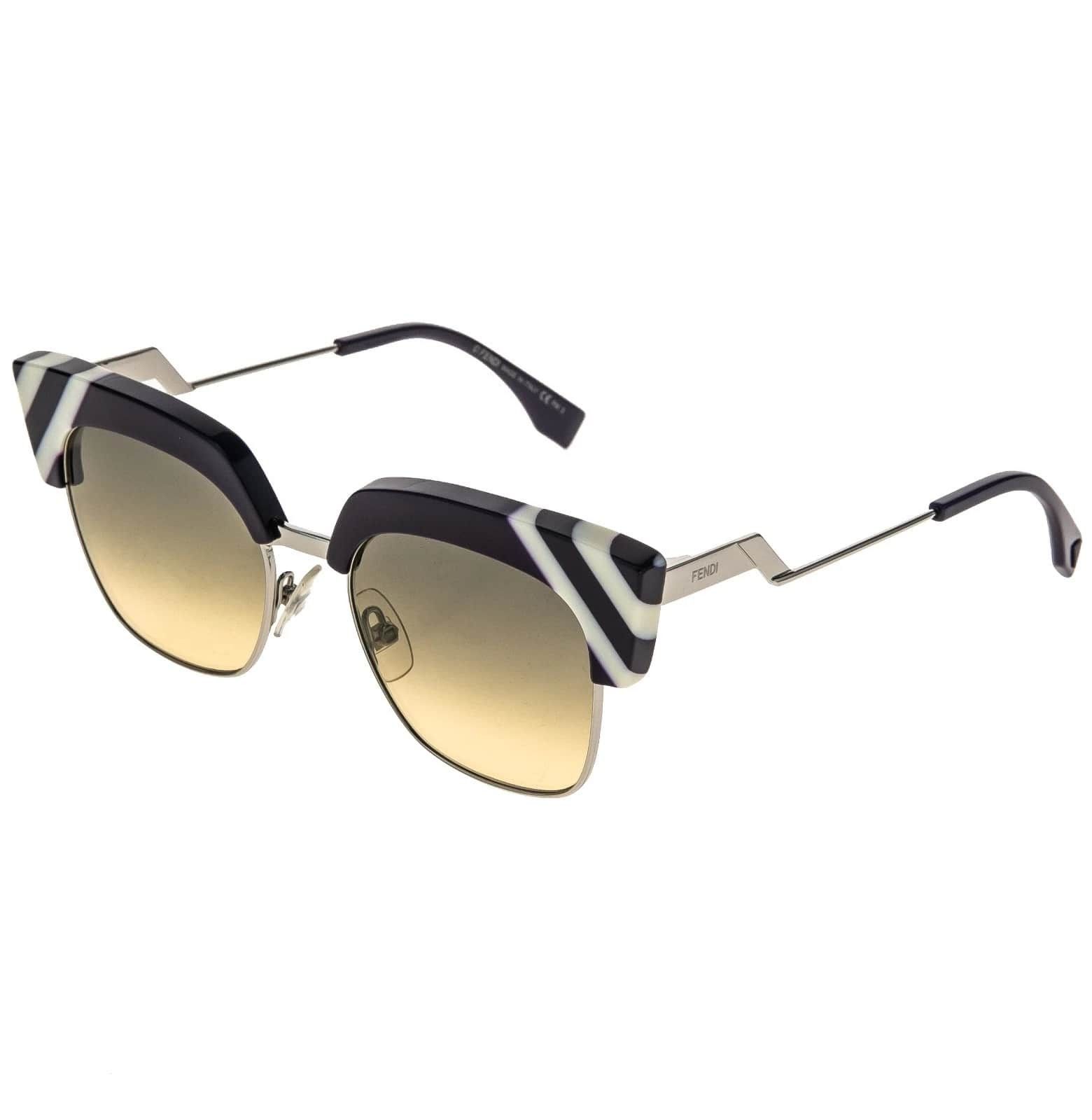 Fendi FENDI 0241 Waves FF0241S Violet Silver Fashion Sunglasses Size ONE SIZE - 3 Thumbnail
