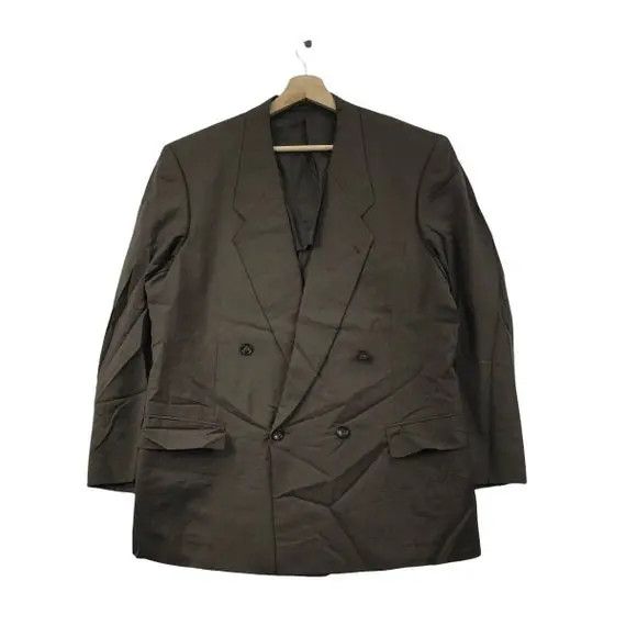 Lanvin Vtg LANVIN STUDIO COLLECTION Double Breasted Blazer Coat Size 46R - 1 Thumbnail
