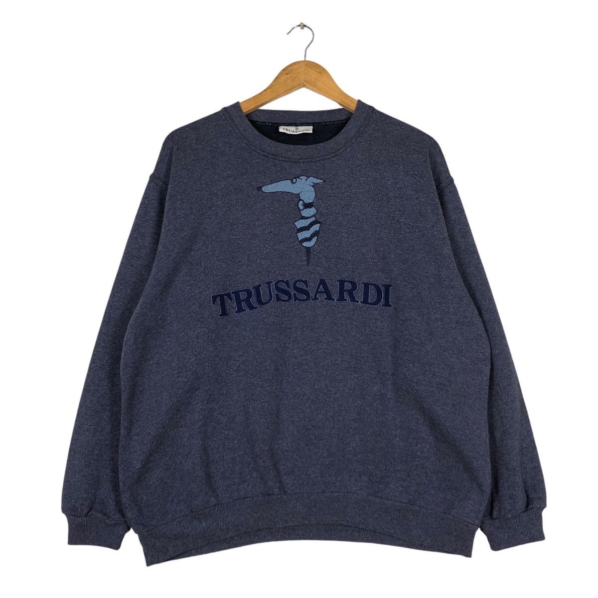 Designer × Trussardi × Vintage Vintage Trussardi Sweatshirt 90s Collection Designer Medium Size US M / EU 48-50 / 2 - 1 Thumbnail