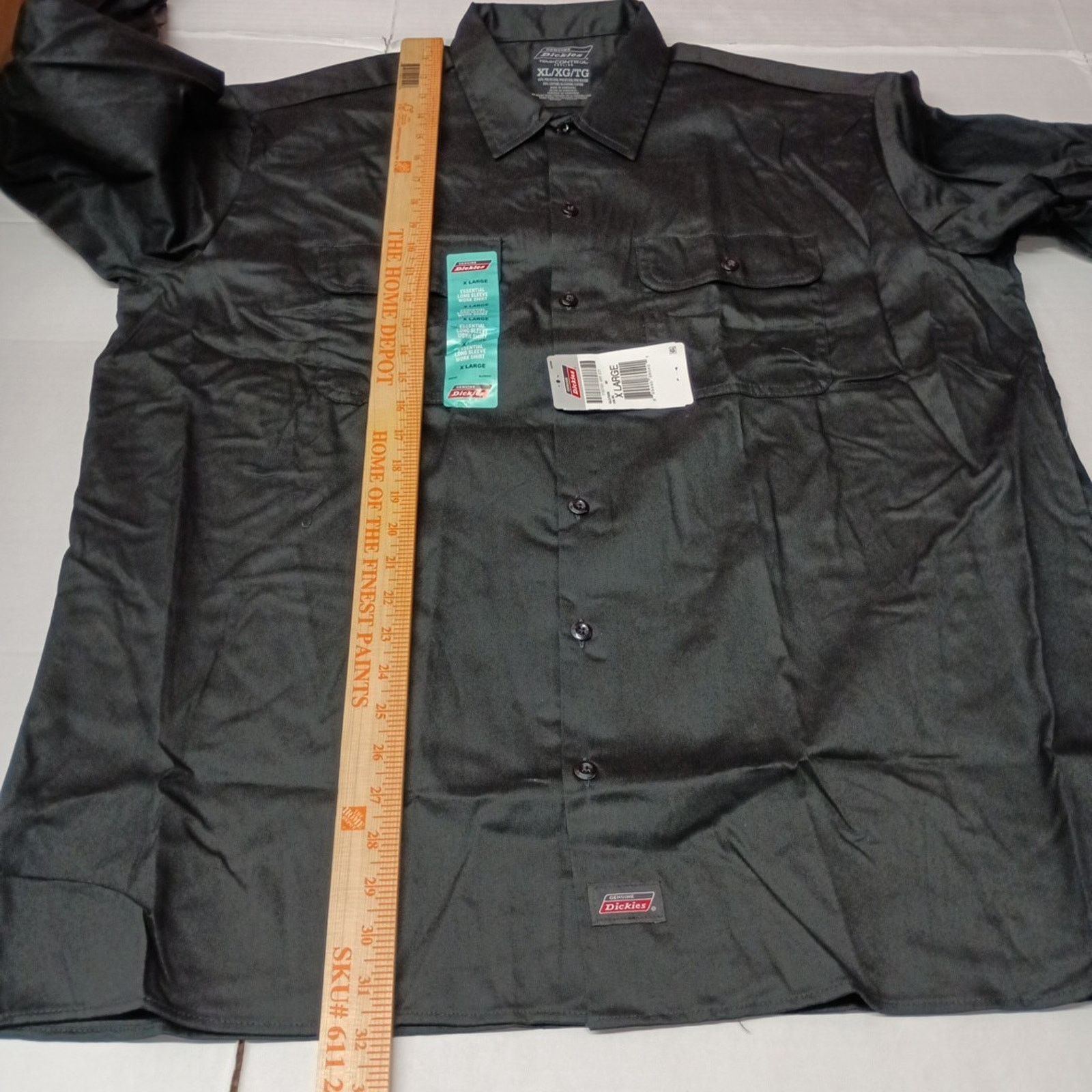 Dickies Dickies Work Shirt Men's Size XL Black Temp Control L/S New Size US XL / EU 56 / 4 - 6 Thumbnail