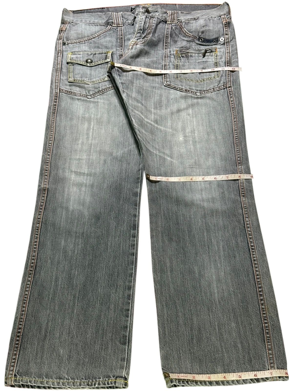 Japanese Brand Vintage Japanese Brand Bush Pant Faded Wash Loose Jeans Size US 36 / EU 52 - 15 Thumbnail