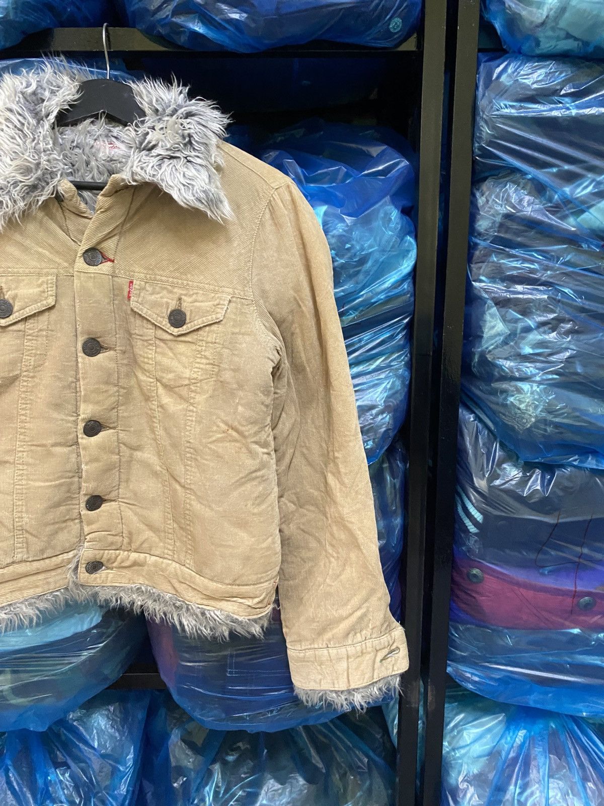 Levi's Vintage Redloop Faux Shearling Corduroy Sherpa Trucker Size M / US 6-8 / IT 42-44 - 4 Thumbnail