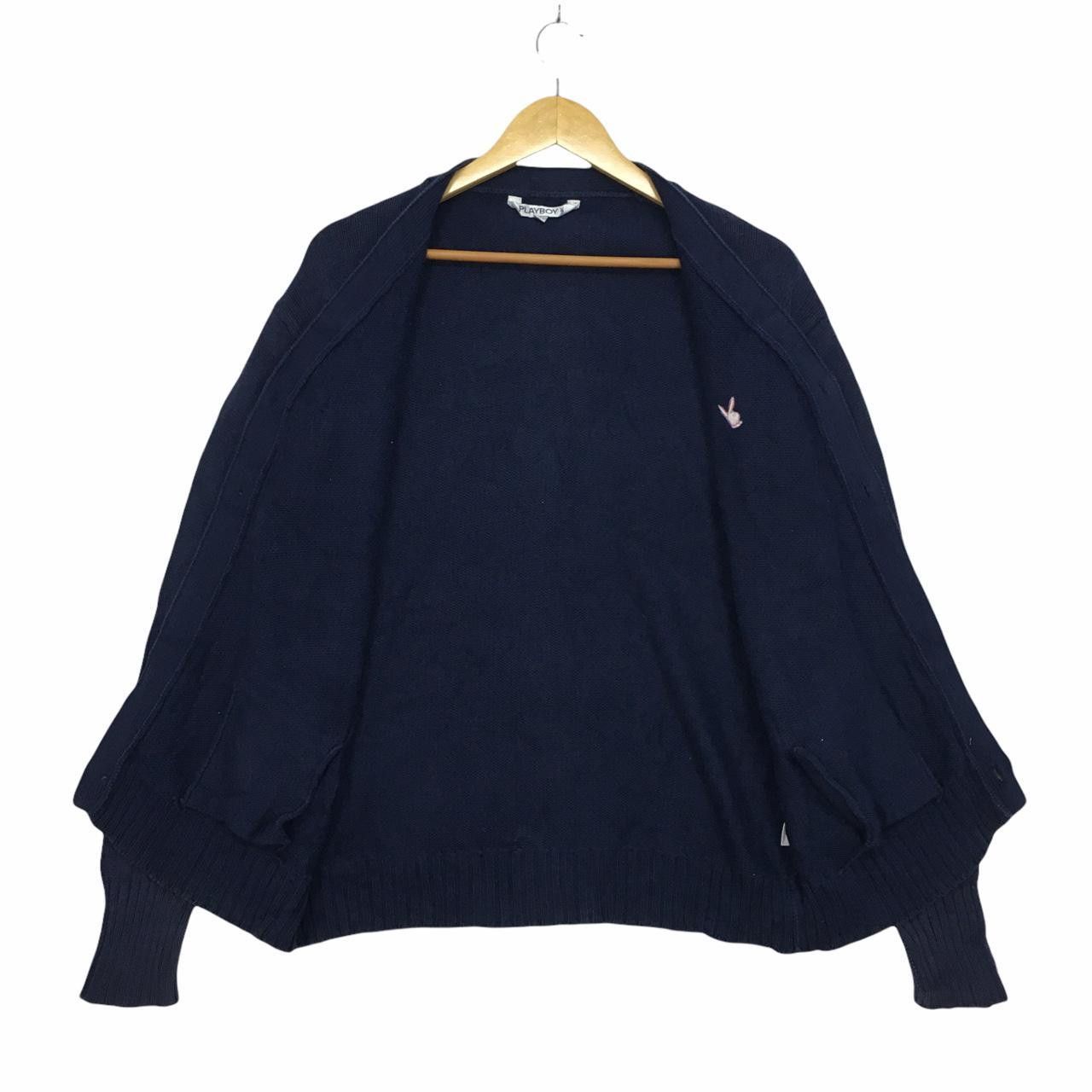 Playboy Vtg PLAYBOY Button Sweater Small Logo Streetwear Clothing Size L / US 10 / IT 46 - 2 Thumbnail