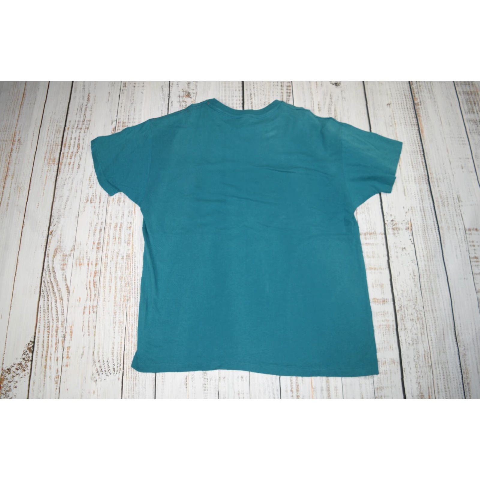 Hanes VINTAGE 90S HAND PAINTED TEAL SINGLE STITCH MENS XL USA NATIVE SOUTH WESTERN VTG T-Shirt Size XL / US 12-14 / IT 48-50 - 7 Thumbnail