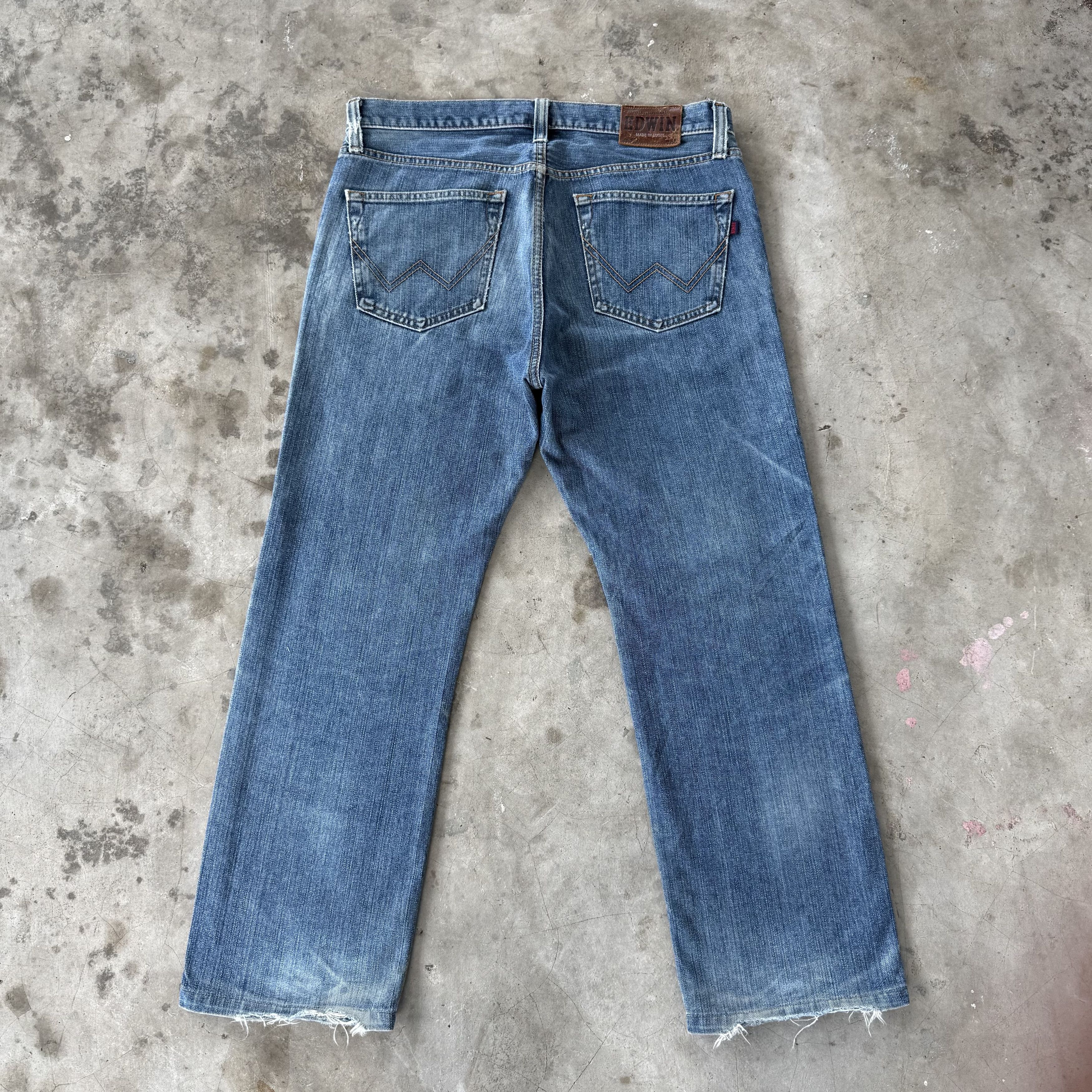 Edwin W35x26.5 Vintage Edwin Faded Blue Denim Jean Pants Size US 35 - 1 Thumbnail