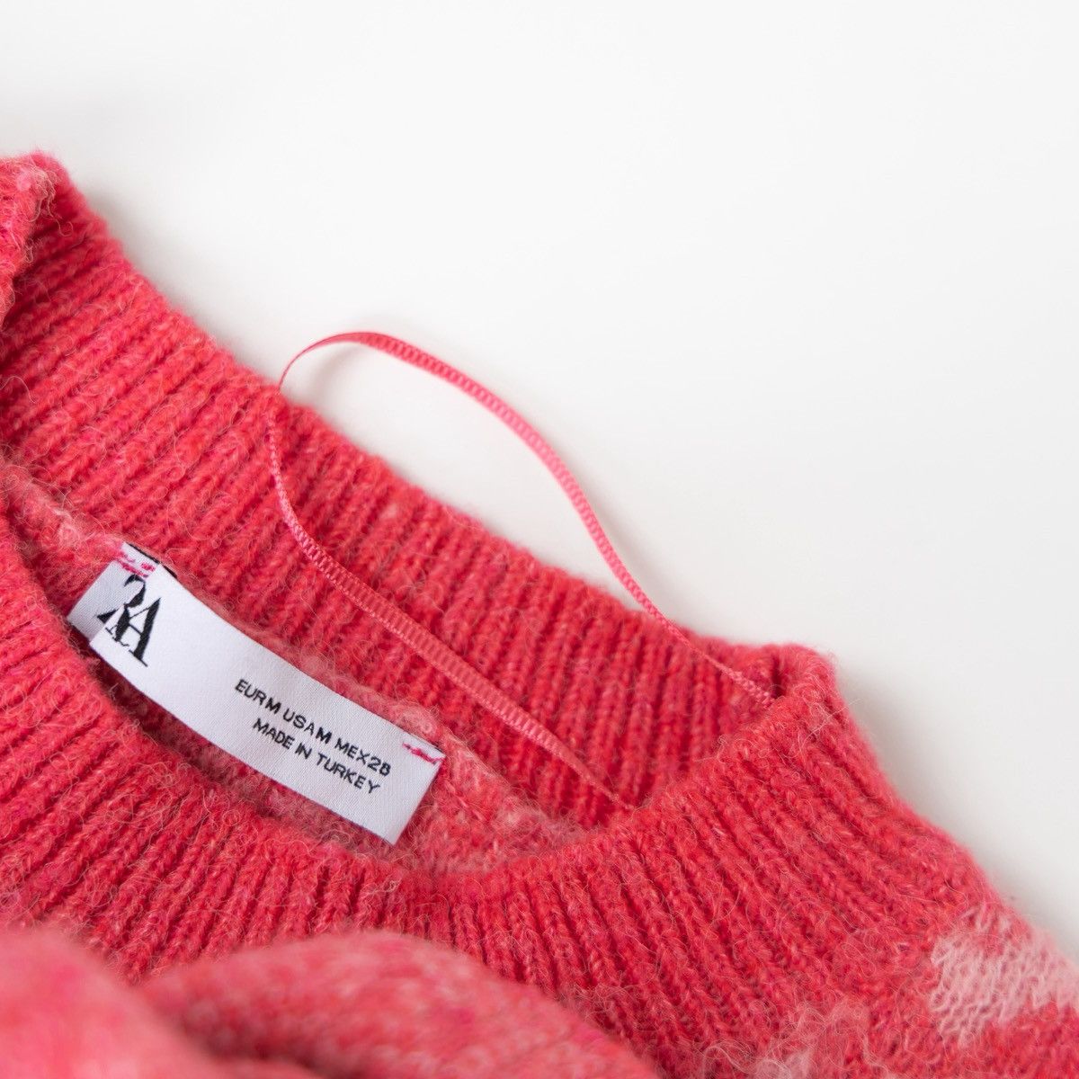 Zara Zara Womens Pink Floral Crop Sweater Knit Jumper Soft Cozy Size M / US 6-8 / IT 42-44 - 6 Thumbnail