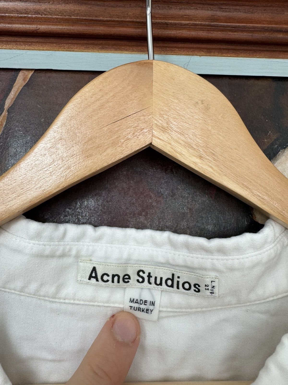 Acne Studios Acne Studios Viscose Button Up Shirt White Designer Size US M / EU 48-50 / 2 - 4 Thumbnail