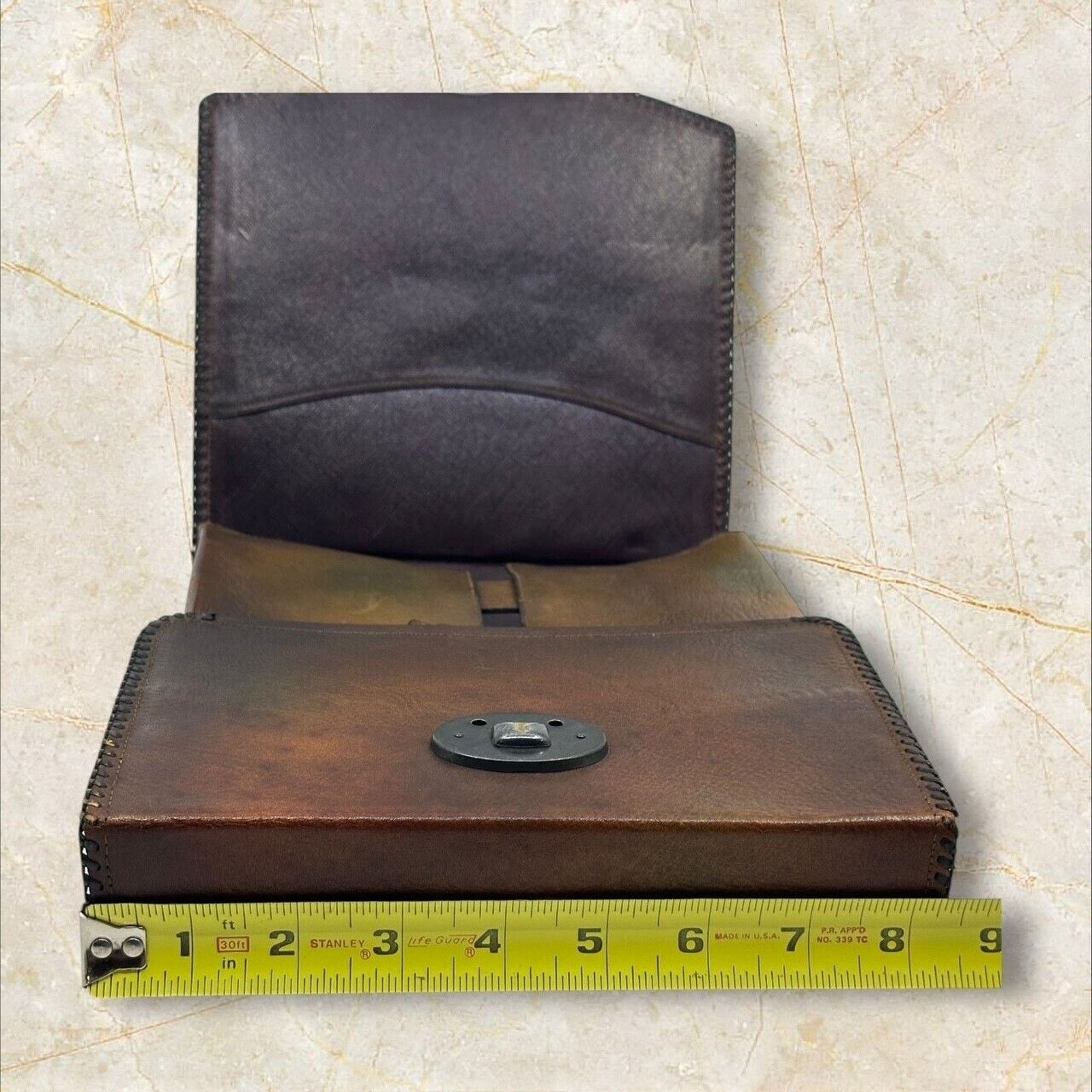 Other Vintage Mens Travel Vanity Toiletry Brown Leather Kit Case Size ONE SIZE - 18 Thumbnail