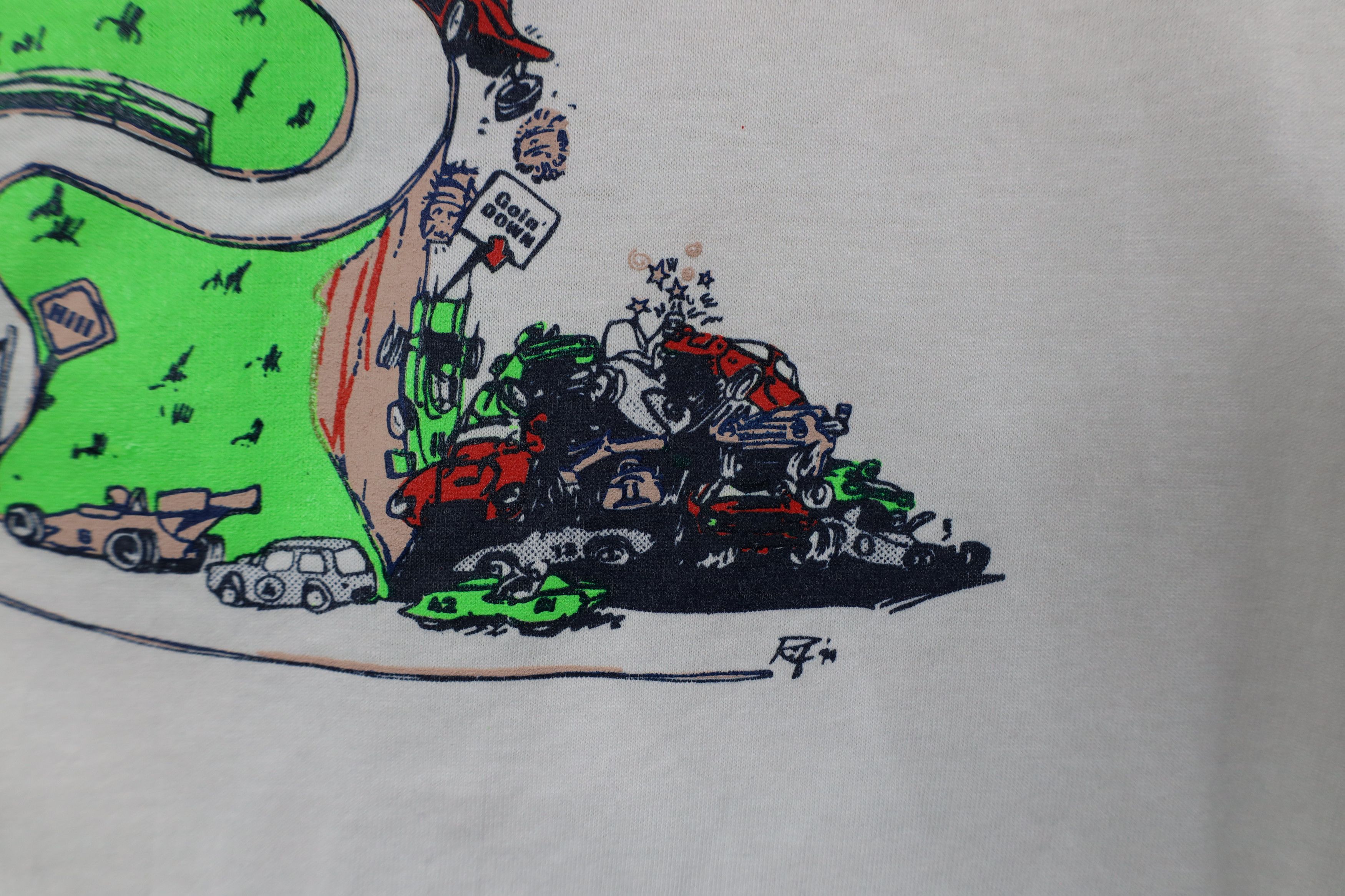 Vintage Vintage 90s Hill Pikes Peak Hill Climb Car Race T-Shirt USA Size US XL / EU 56 / 4 - 11 Thumbnail