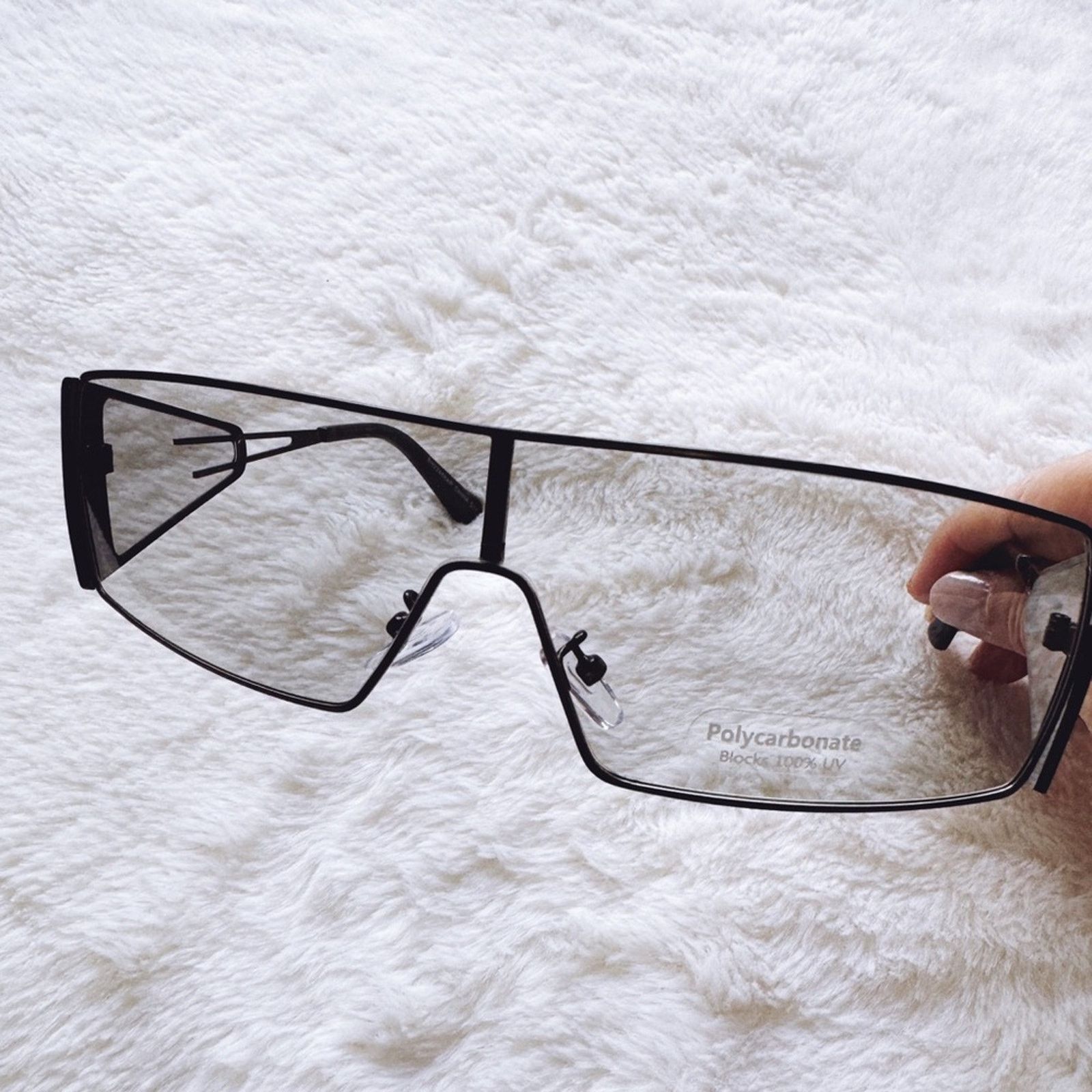 Other Shane Clear Black Wrap-Around Sunglasses Size ONE SIZE - 10 Thumbnail