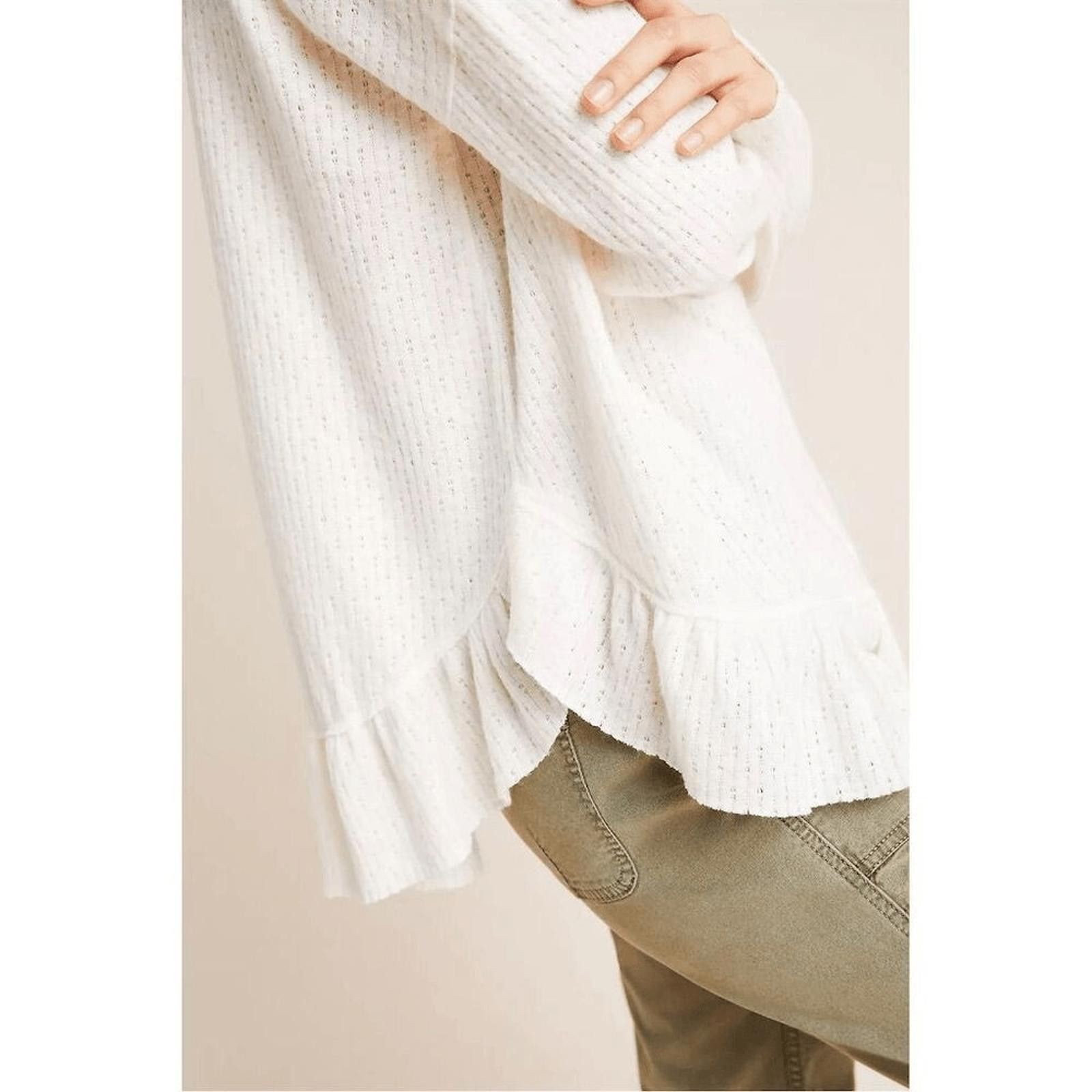 Marvel Comics Maeve Ivory Ruffled Hacci Pullover Sweater S anthologie Size S / US 4 / IT 40 - 12 Thumbnail