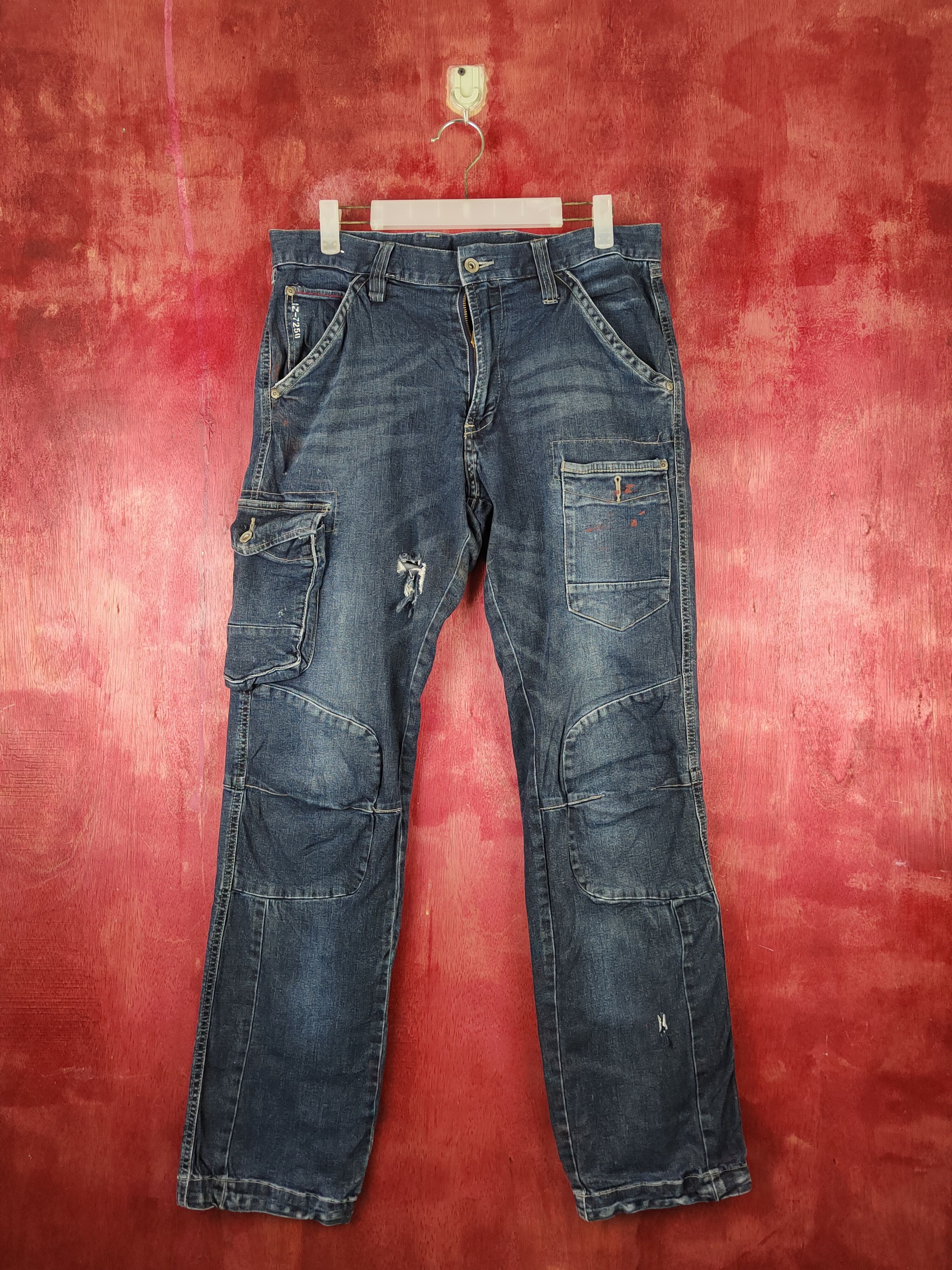 Japanese Brand Japanese Brand Dark Blue Multipocket Tactical Denim #S1538 Size US 33 - 1 Thumbnail