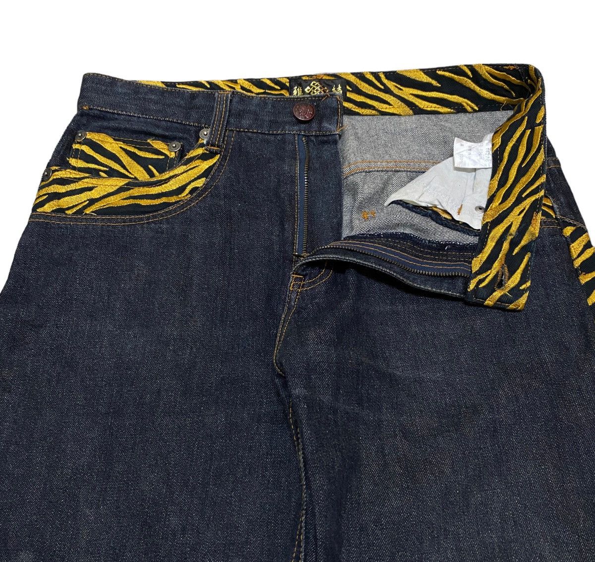 14th Addiction Very Rare Vintage Japanese Brand Sukajan Baggy Jeans 1990s Size US 33 - 6 Thumbnail