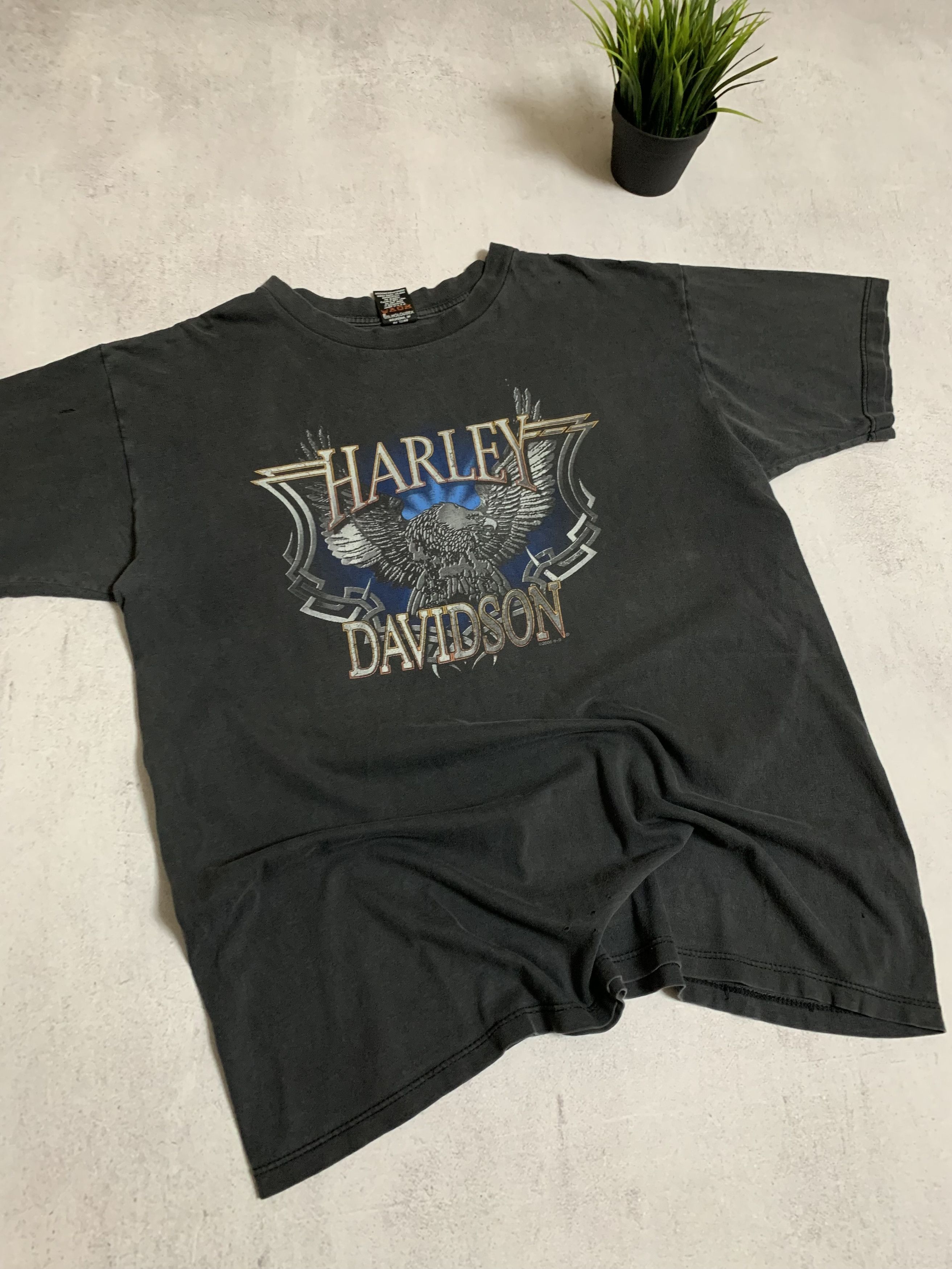 Harley Davidson × Vintage Vintage Harley Davidson T Shirt Santa Fe 2000 Distressed 90s Size US XL / EU 56 / 4 - 11 Thumbnail