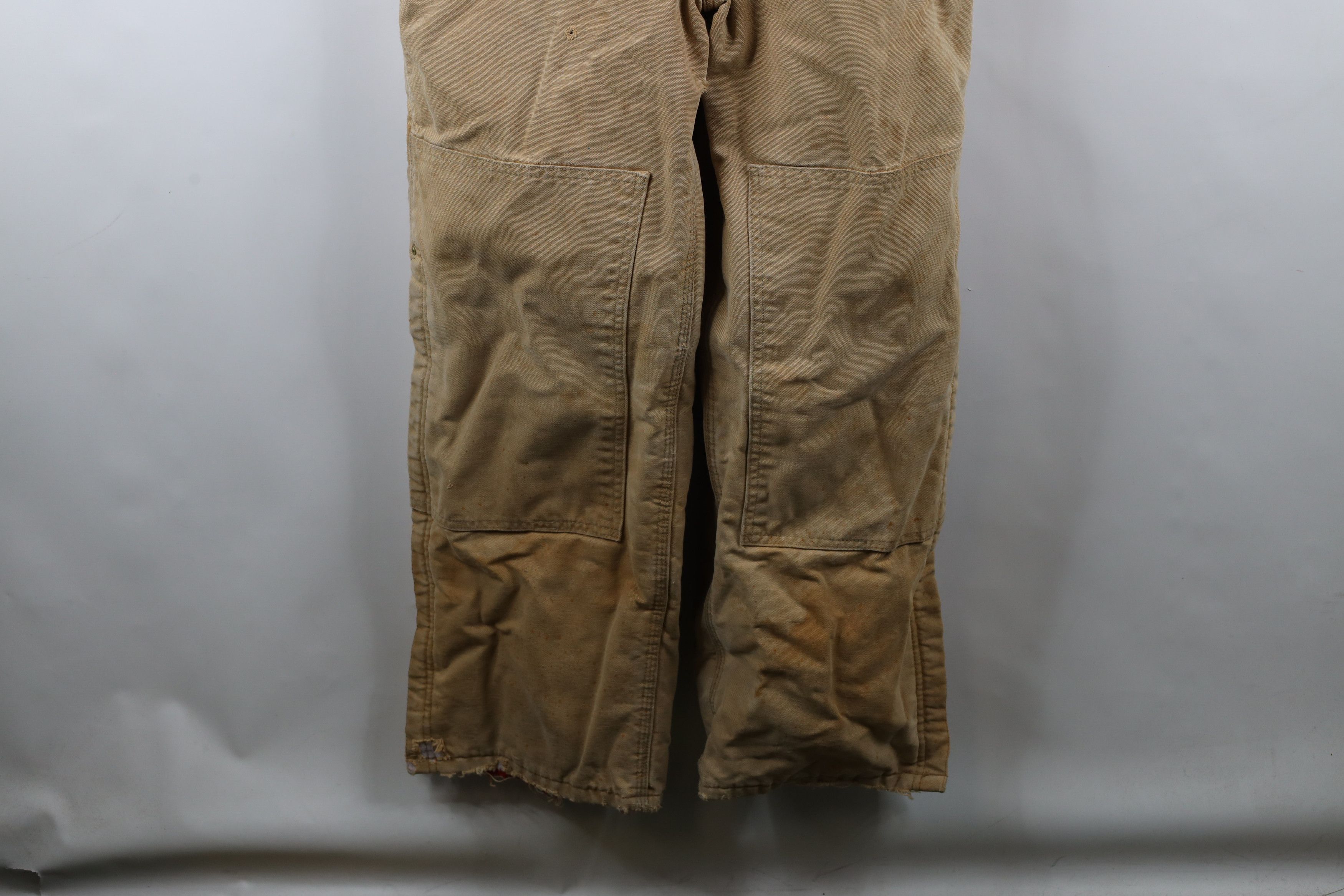 Carhartt × Vintage Vintage 90s Carhartt Thrashed Quilted Double Knee Overalls Size US 36 / EU 52 - 5 Thumbnail