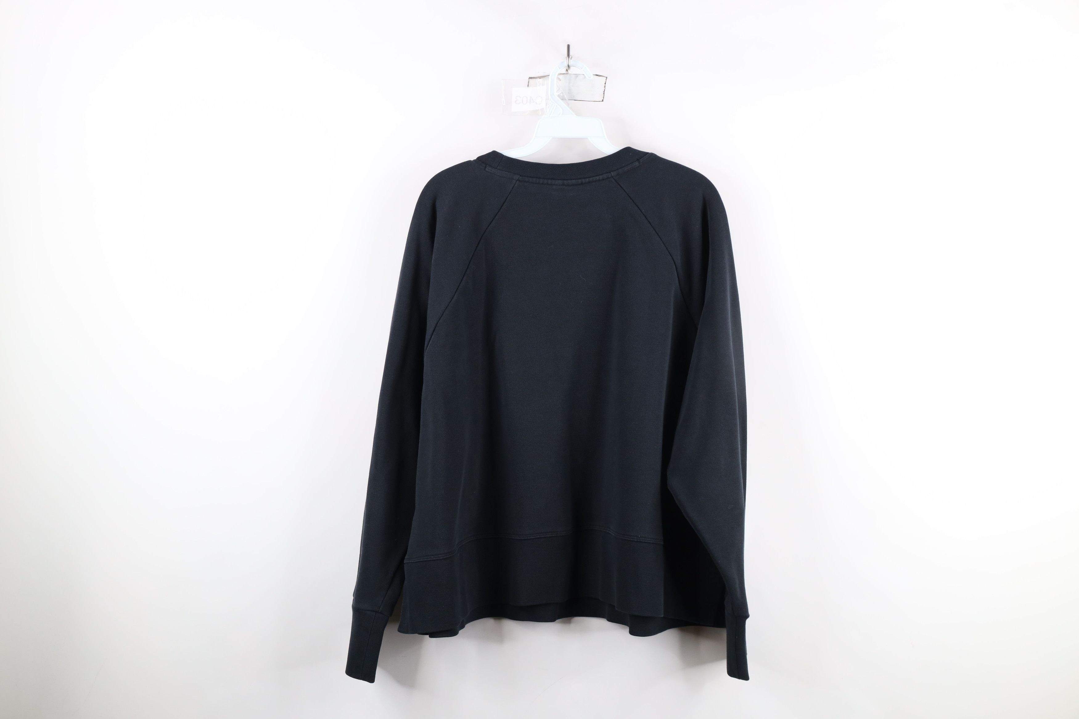 Nike × Vintage Vintage Y2K Nike Letter Spell Out Cropped Sweatshirt Black Size XXL / US 16-18 / IT 52-54 - 12 Thumbnail