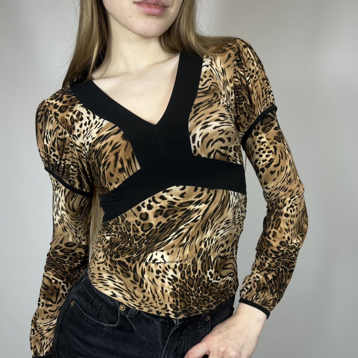 Japanese Brand Vintage Y2K Japanese Leopard Style Retro Luxury Longsleeve Size M / US 6-8 / IT 42-44 - 5 Thumbnail