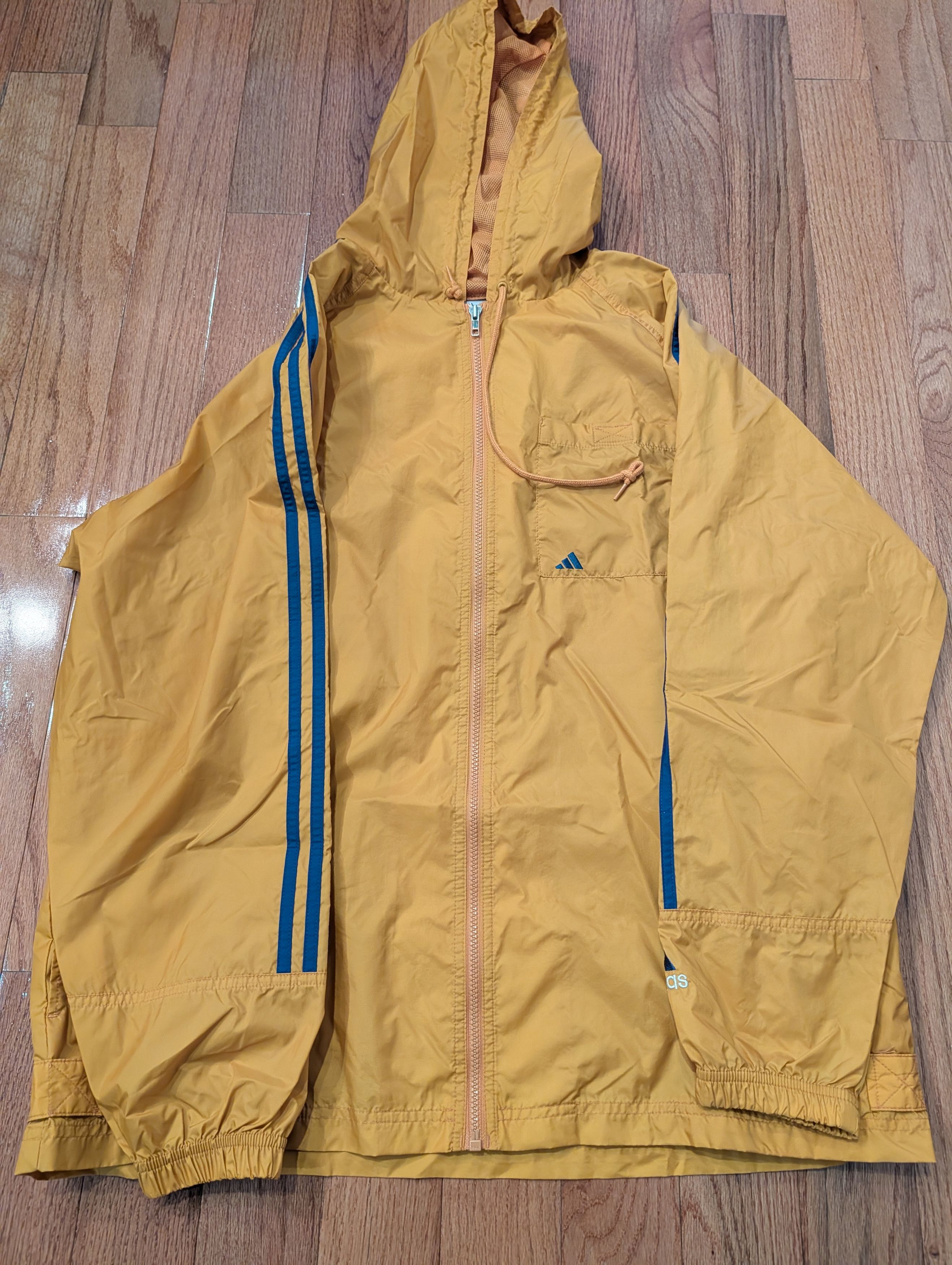 Adidas Vintage Adidas Jacket Windbreaker Warm Up Striped Hooded Size US L / EU 52-54 / 3 - 4 Thumbnail
