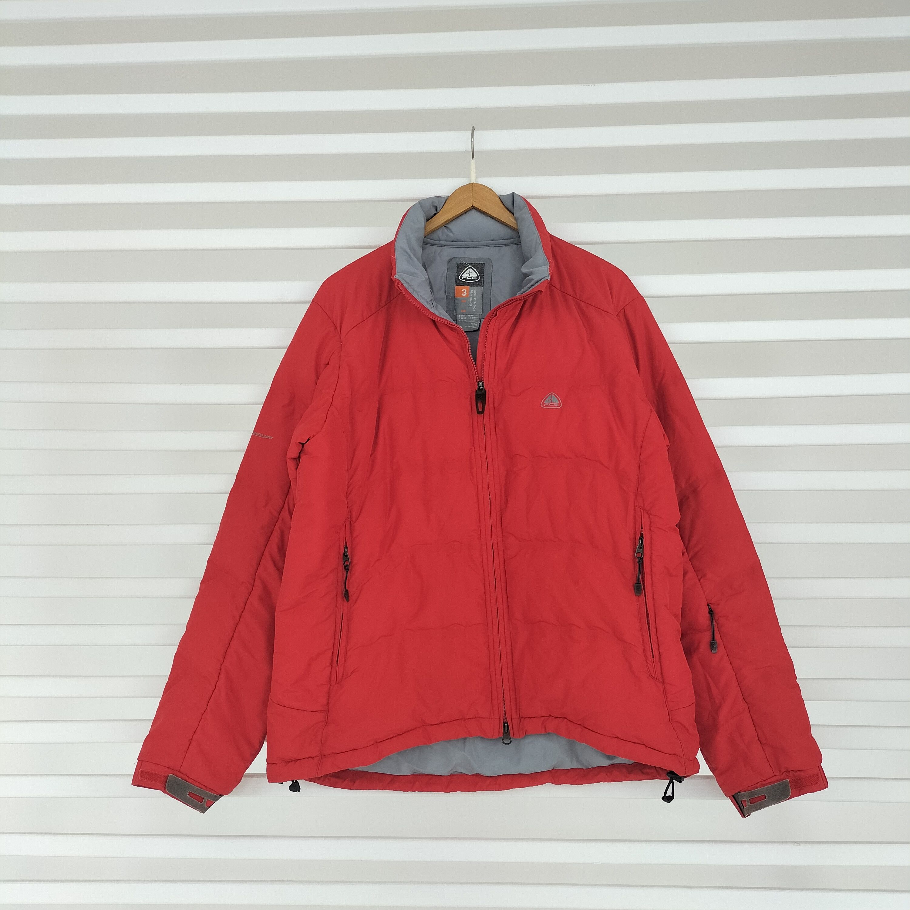 image of Nike Acg Drill Vintage Down Jacket All Condicions Gear Y2K in Red, Men's (Size Large)