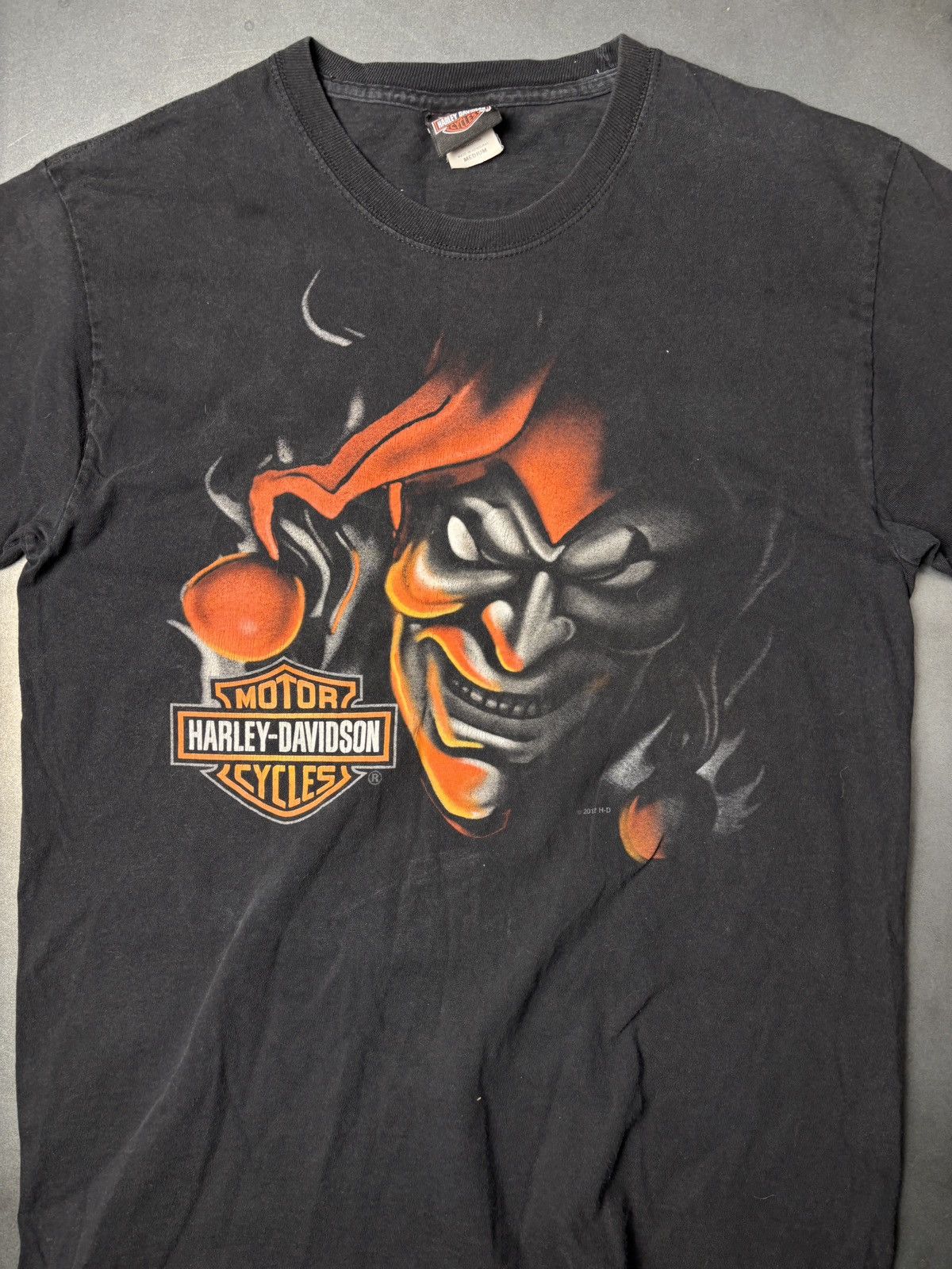 Harley Davidson 2012 Harley Davidson Tee Shirt Clown Joker Creep ALP VIntage Size US M / EU 48-50 / 2 - 3 Thumbnail