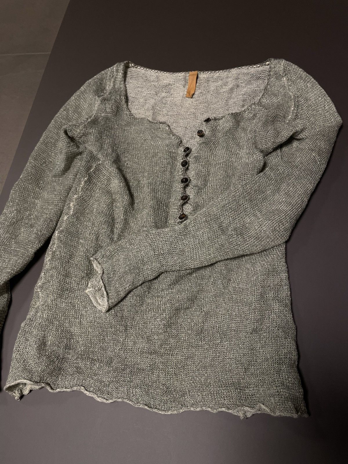 10sei0otto 10seiOotto Mesh-Knit Wool L/S Sample Shirt Size S / US 4 / IT 40 - 7 Thumbnail