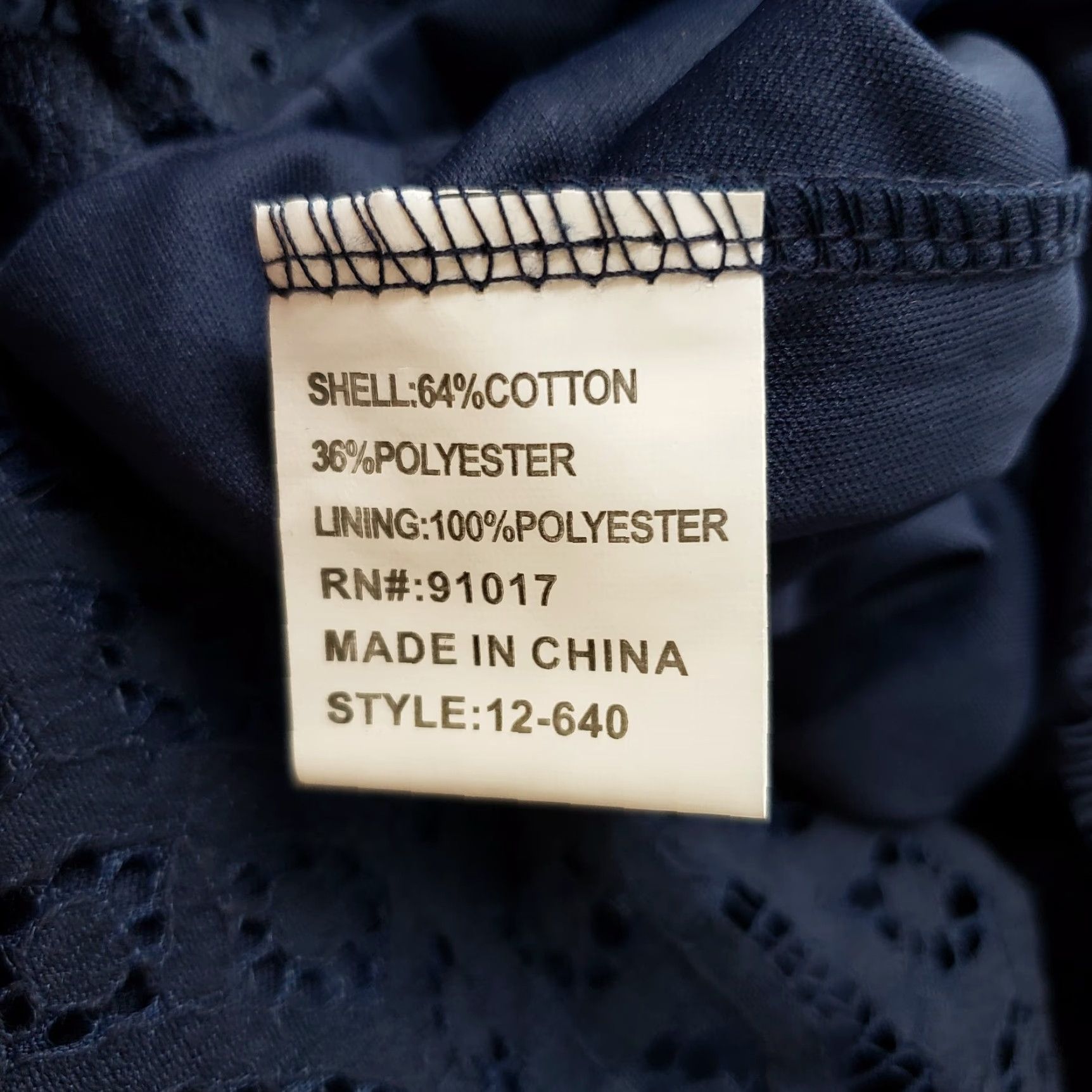 Vintage Solitaire Lace Top Blouse Short Sleeve Lined Womens Large Blue Shirt Size L / US 10 / IT 46 - 5 Thumbnail