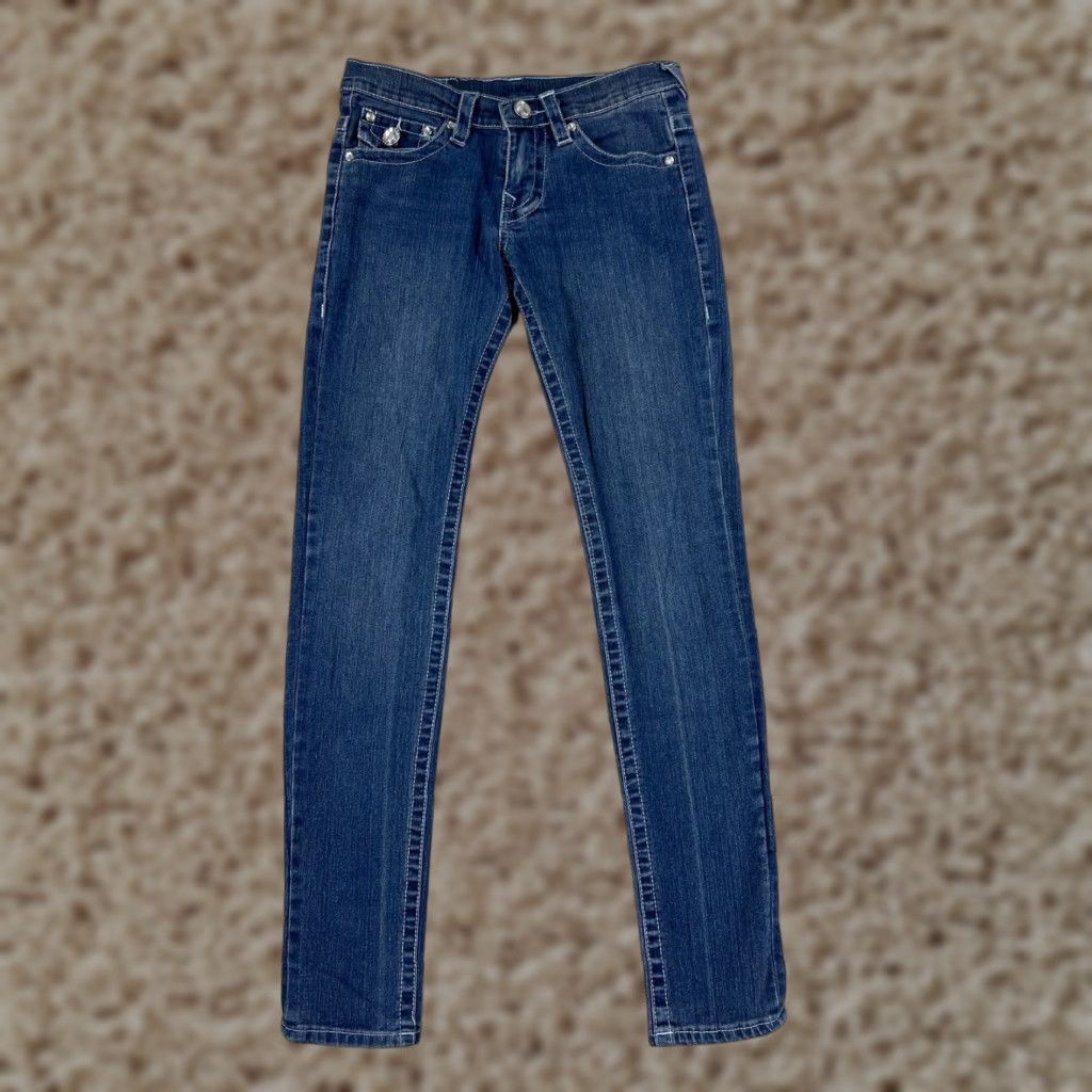 True Religion True Religion Jeans Women 27 Blue Denim Skinny 5-Pocket Design Regular Medium Wash Casual Mens? Wait end. Size 27" / US 4 / IT 40 - 1 Thumbnail