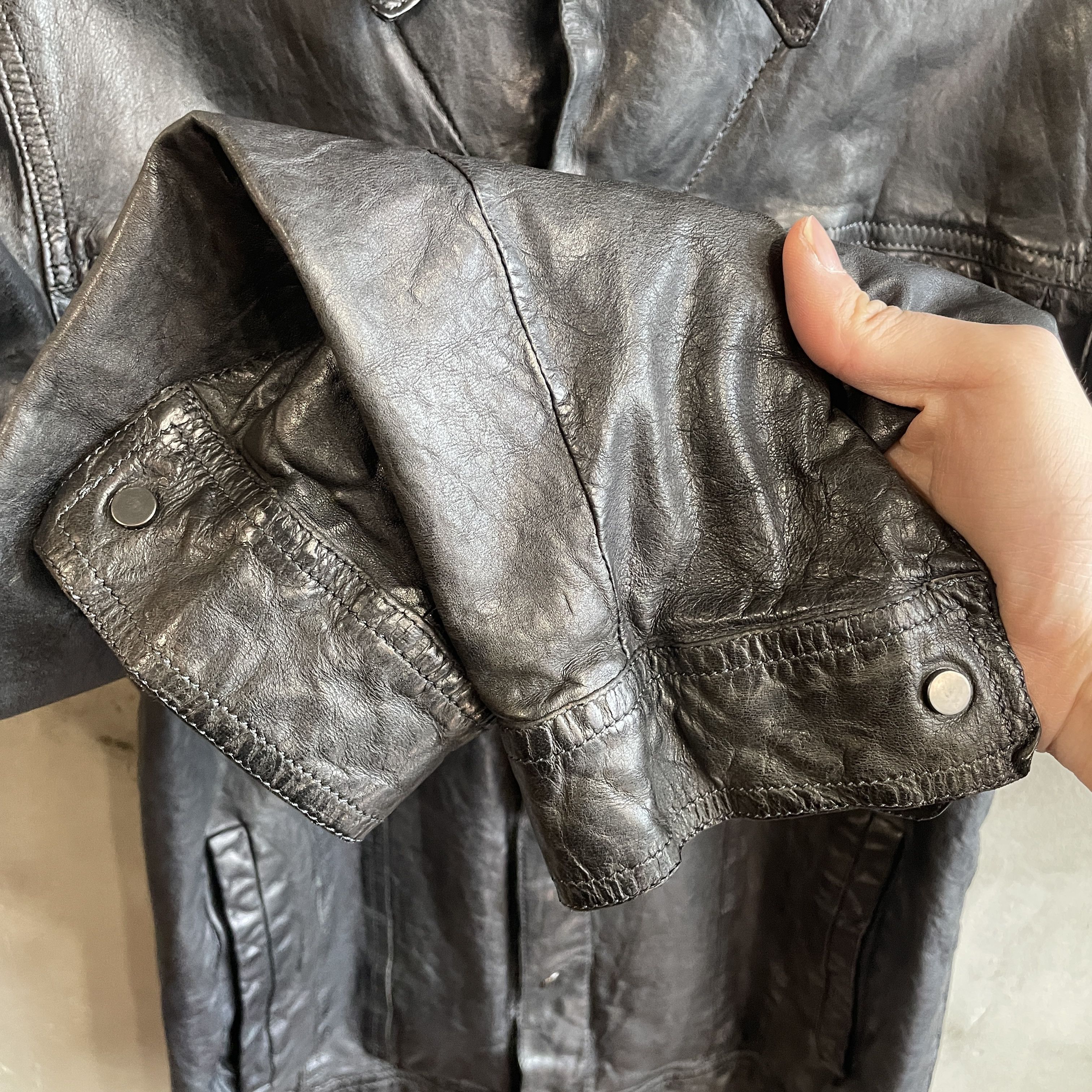 Salvatore Santoro Salvatore Santoro Washed Leather Trucker Jacket Size US S / EU 44-46 / 1 - 5 Thumbnail