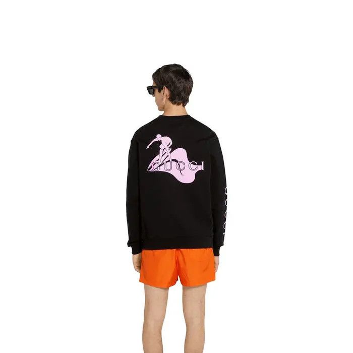 Gucci oc11z0226 Printed Cotton Sweatshirt in Black Size US XXL / EU 58 / 5 - 5 Thumbnail