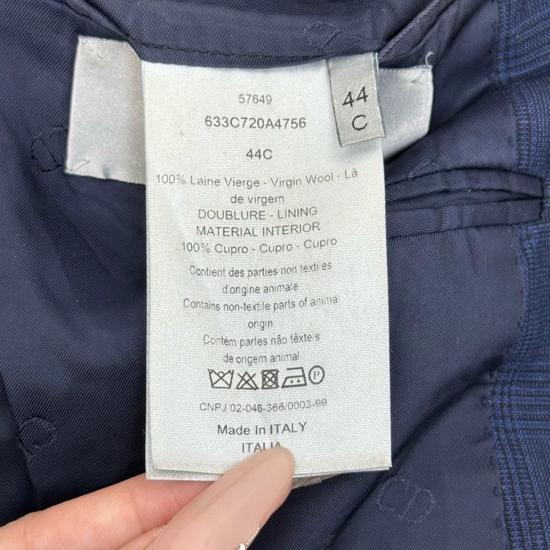 Dior Dior Dark blue plaid wool tweed suit 2502-Nextarrow Size 44R - 6 Thumbnail