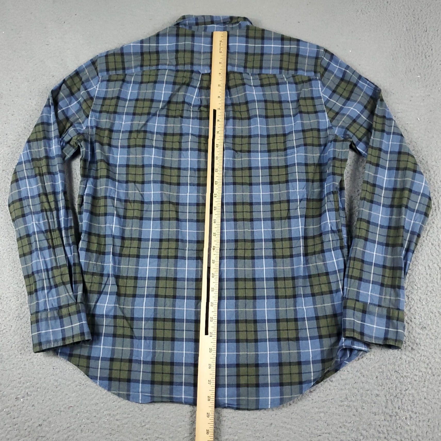 American Eagle Outfitters American Eagle Casual Button-Up Shirt Mens Medium Blue Green Plaid Long Sleeve Size US M / EU 48-50 / 2 - 3 Thumbnail