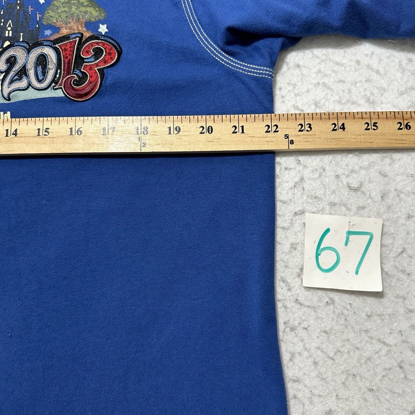 Disney Disney Large 2013 Embroidered Wizard Mickey Mouse T Shirt Size US L / EU 52-54 / 3 - 7 Thumbnail