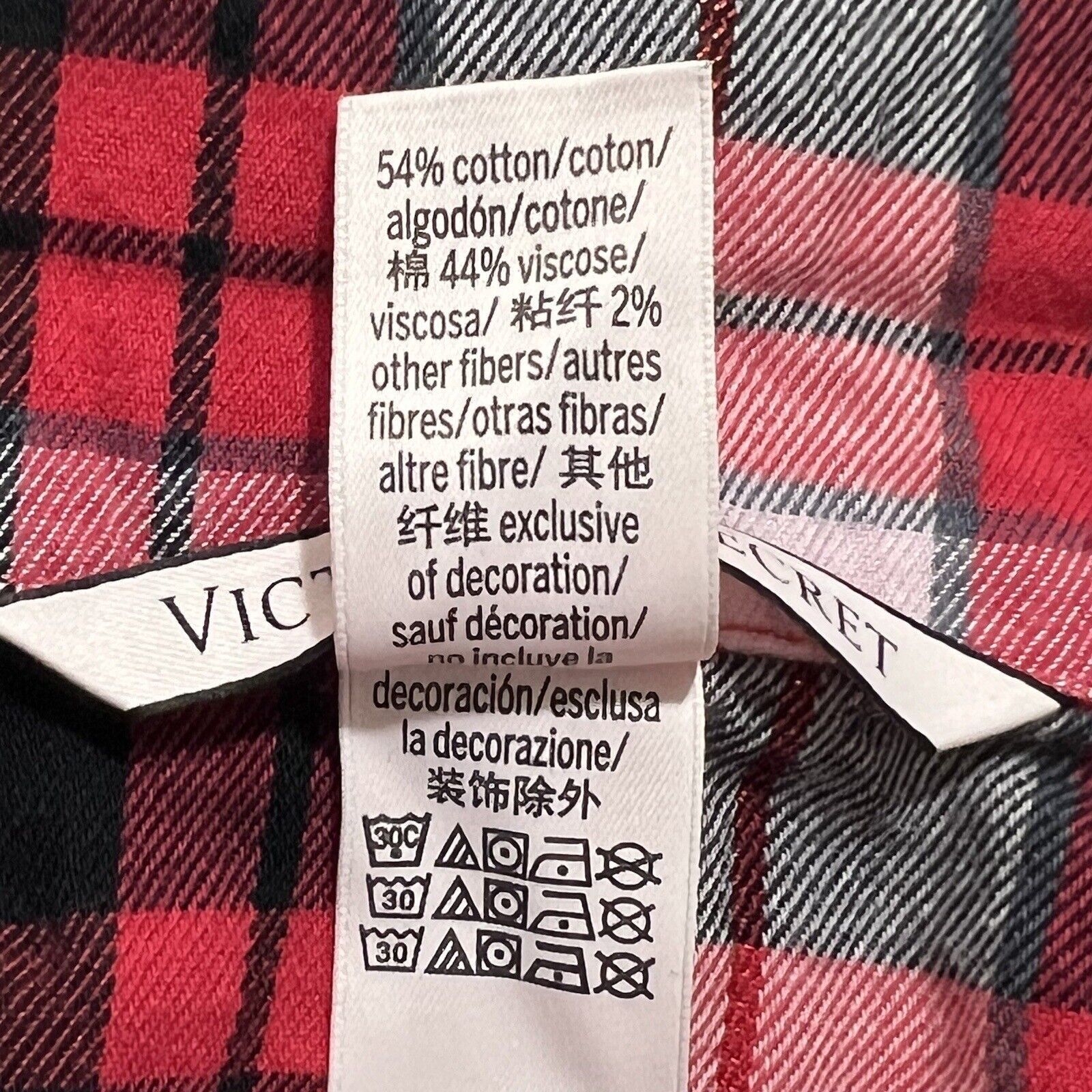 Victoria's Secret Victoria's Secret Medium Red Plaid Button Up Sleepwear Shirt Size M / US 6-8 / IT 42-44 - 4 Thumbnail
