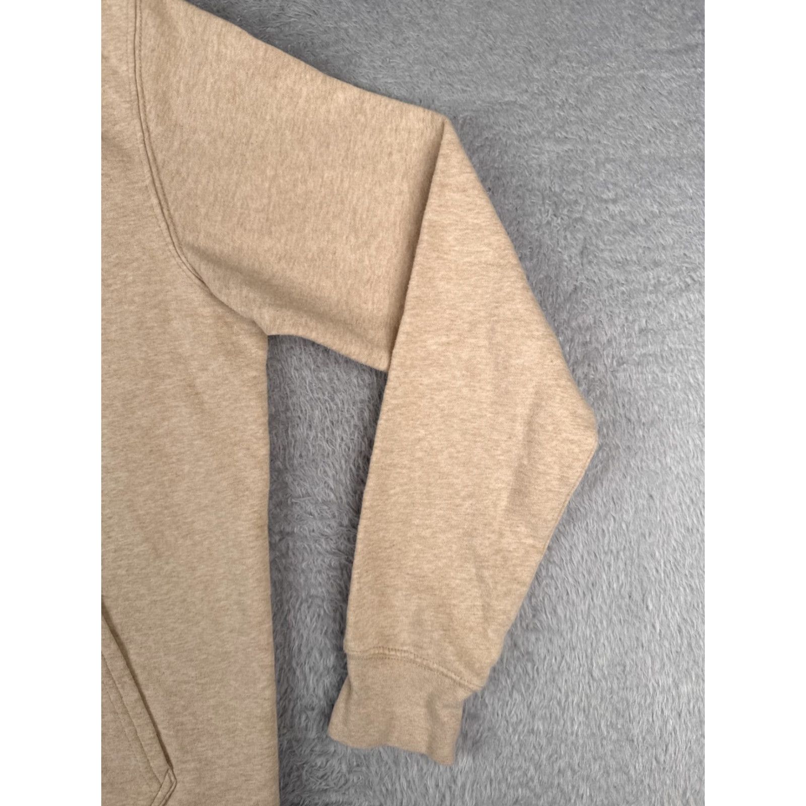 The North Face The North Face Hoodie Mens Small Beige Front Logo Pullover Jersey Fabric Crew Neck Zip Pockets Lightweight Logo Clothing Sweatshirt Size US S / EU 44-46 / 1 - 2 Thumbnail