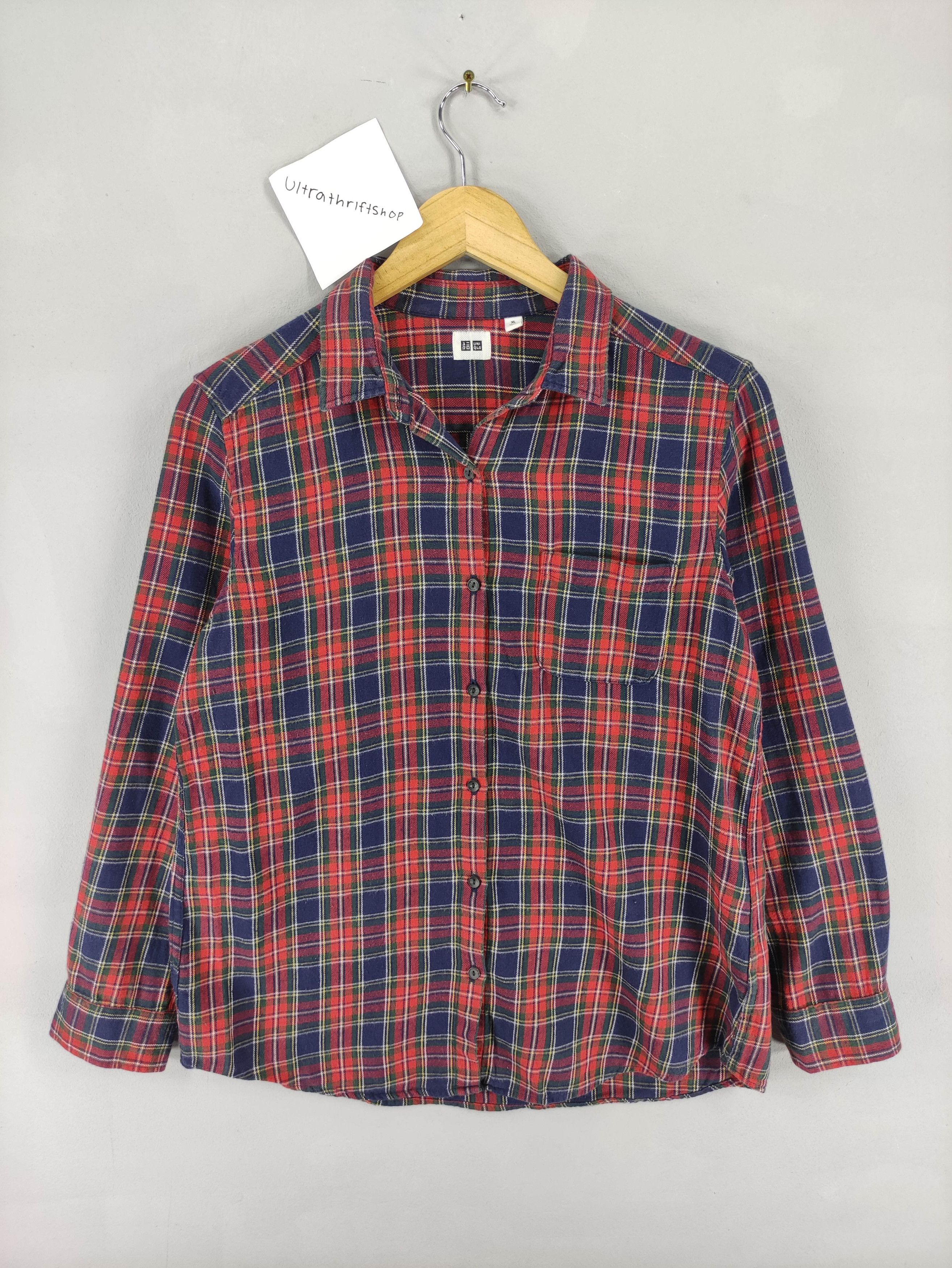 Vintage Flannel Shirt Button up Long Sleeve