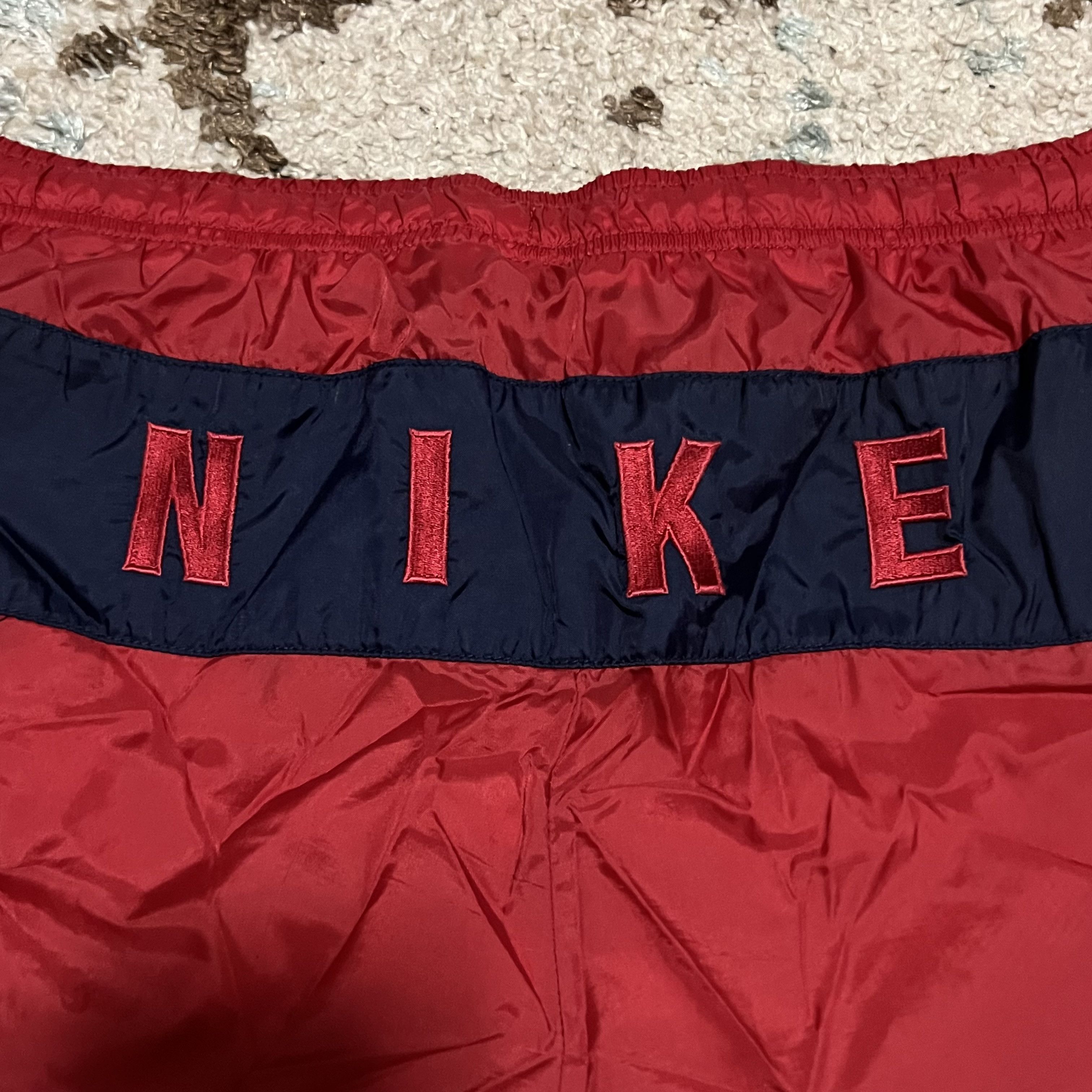 Nike × Vintage Vintage 90s Nike Mesh Lined Swim Trunks Size XL Spellout Size US 36 / EU 52 - 4 Thumbnail
