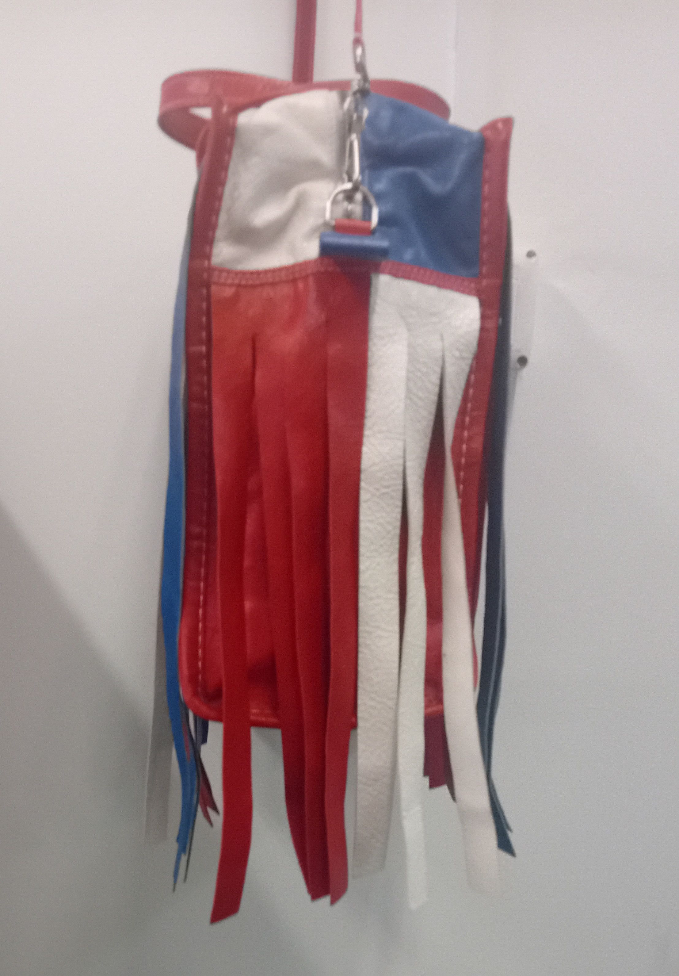 Balenciaga Balenciaga Bazar Bag SS2017 Red/White/Blue Fringe Demna Era Size ONE SIZE - 7 Thumbnail
