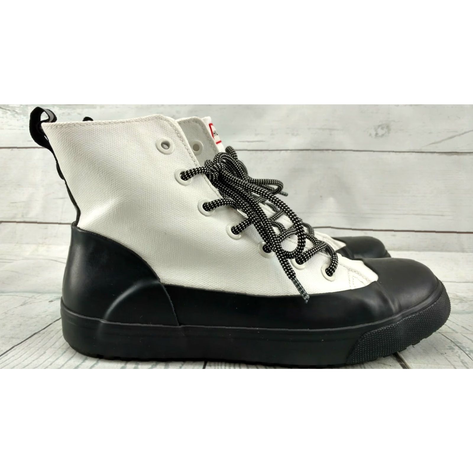 Hunter Hunter for Target Dipped Canvas High Tops White Boots Men 7.5 9.5 M7.5 W9.5 Size US M / EU 48-50 / 2 - 3 Thumbnail
