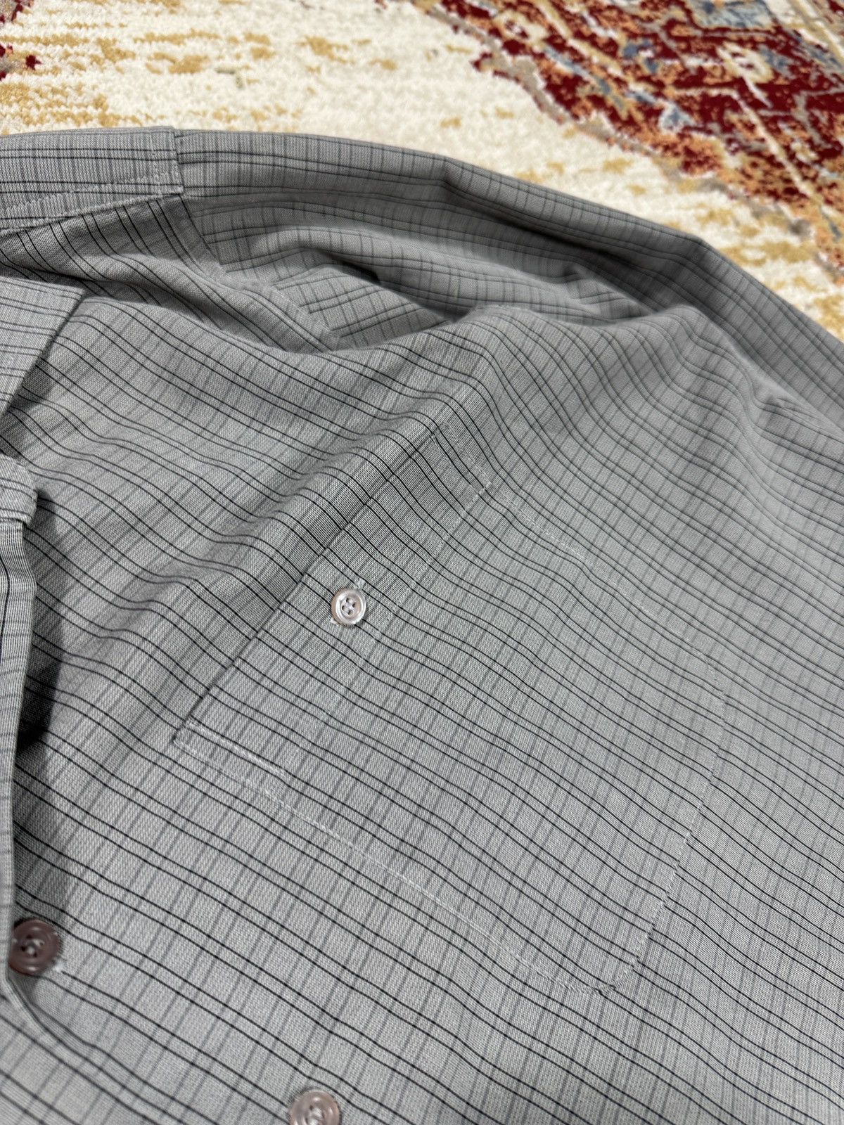 Japanese Brand ᶠᵃⁿᶜʸᵍᵘʸBOXY Trashed Shirt Vintage Cropped Button Up 90s 80 Size US M / EU 48-50 / 2 - 4 Thumbnail