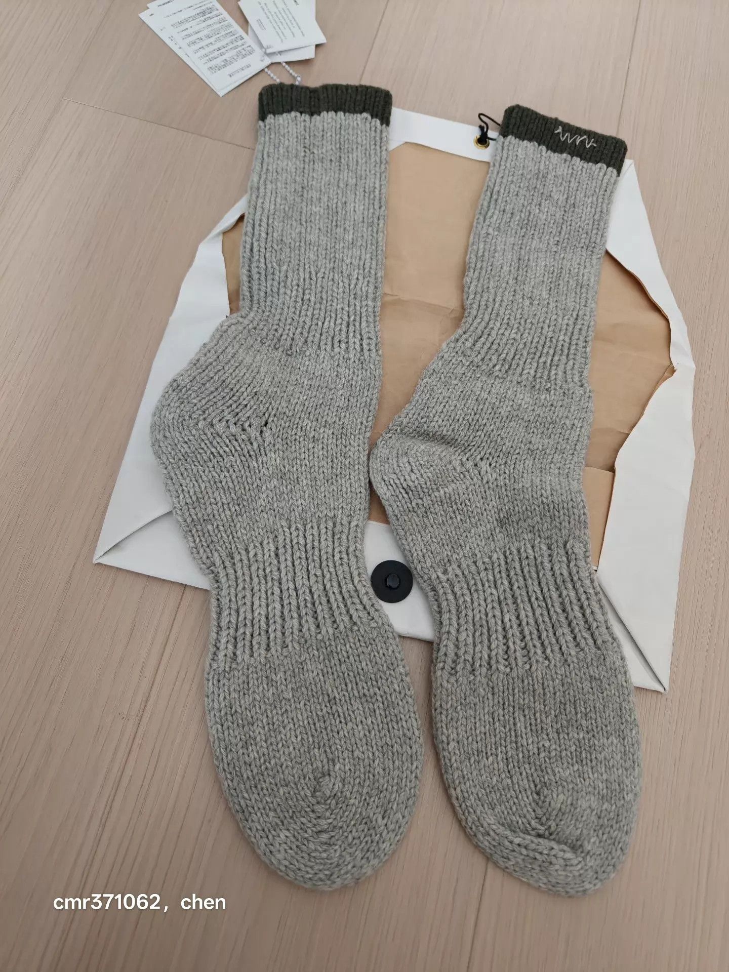 Visvim visvim 22AW Achilles Hand Knit 100% Wool Grey ML Socks Size ONE SIZE - 5 Thumbnail
