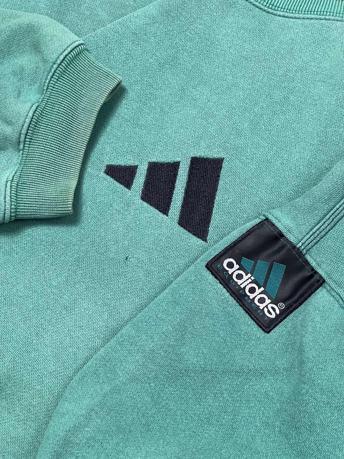 Adidas 1990s Adidas Equipment Green Crewneck Sweatshirt Vintage Size US L / EU 52-54 / 3 - 9 Thumbnail