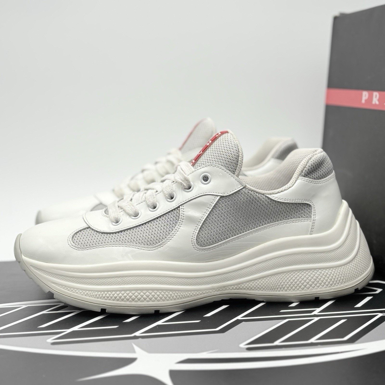 Prada Prada Americas Cup Sport ' White Grey ' | GREAT CONDITION! Size US 9 / EU 42 - 1 Thumbnail