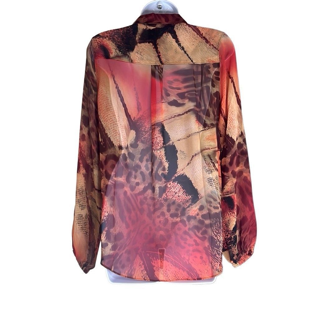 Other Da Nang Womens XS 100% Silk Button Front Tunic Top Blouse Re Size XS / US 0-2 / IT 36-38 - 2 Thumbnail