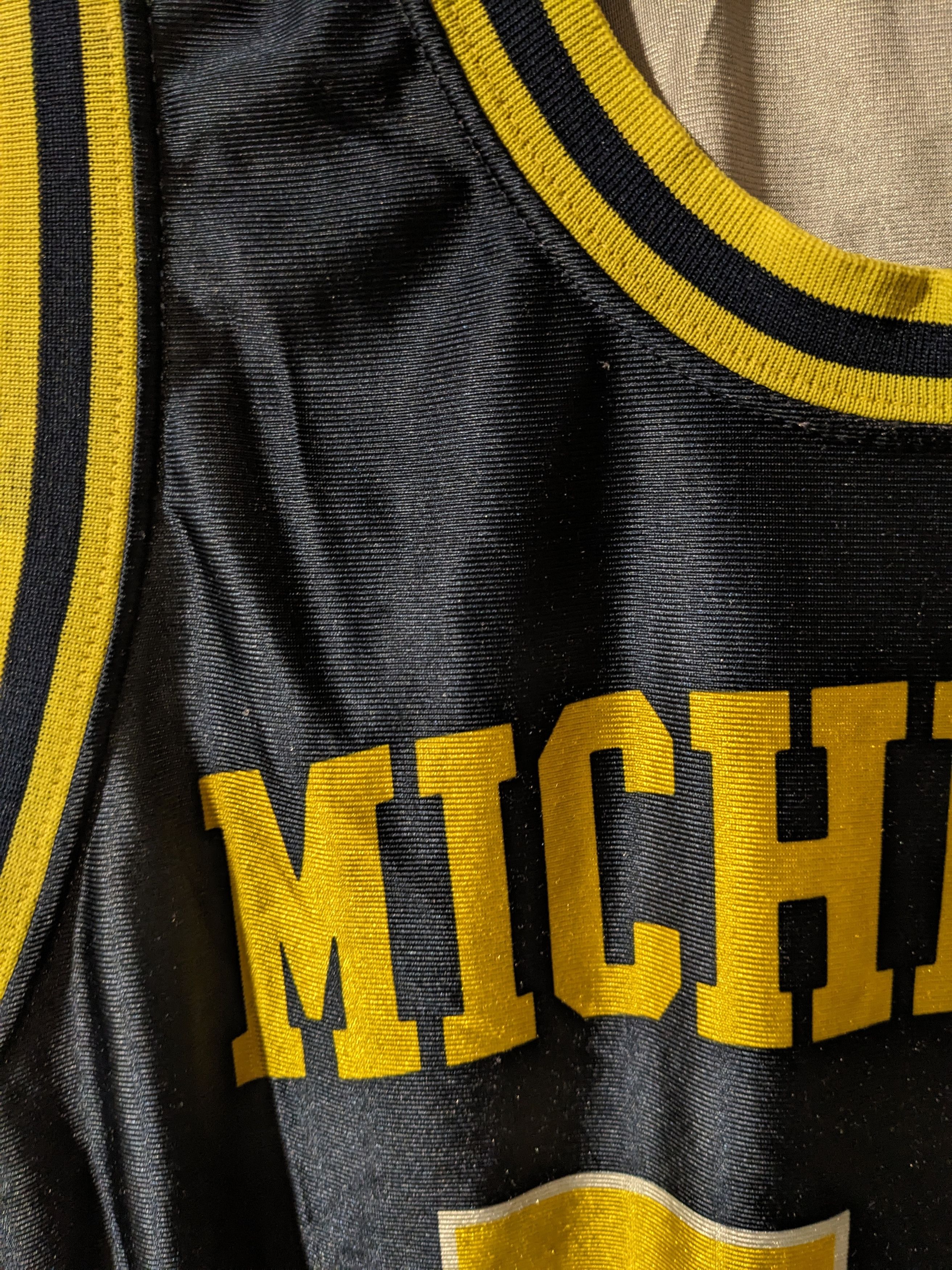 Nike × Vintage Vintage 90s Michigan University Nike Large Basketball Jersey Size US L / EU 52-54 / 3 - 7 Thumbnail
